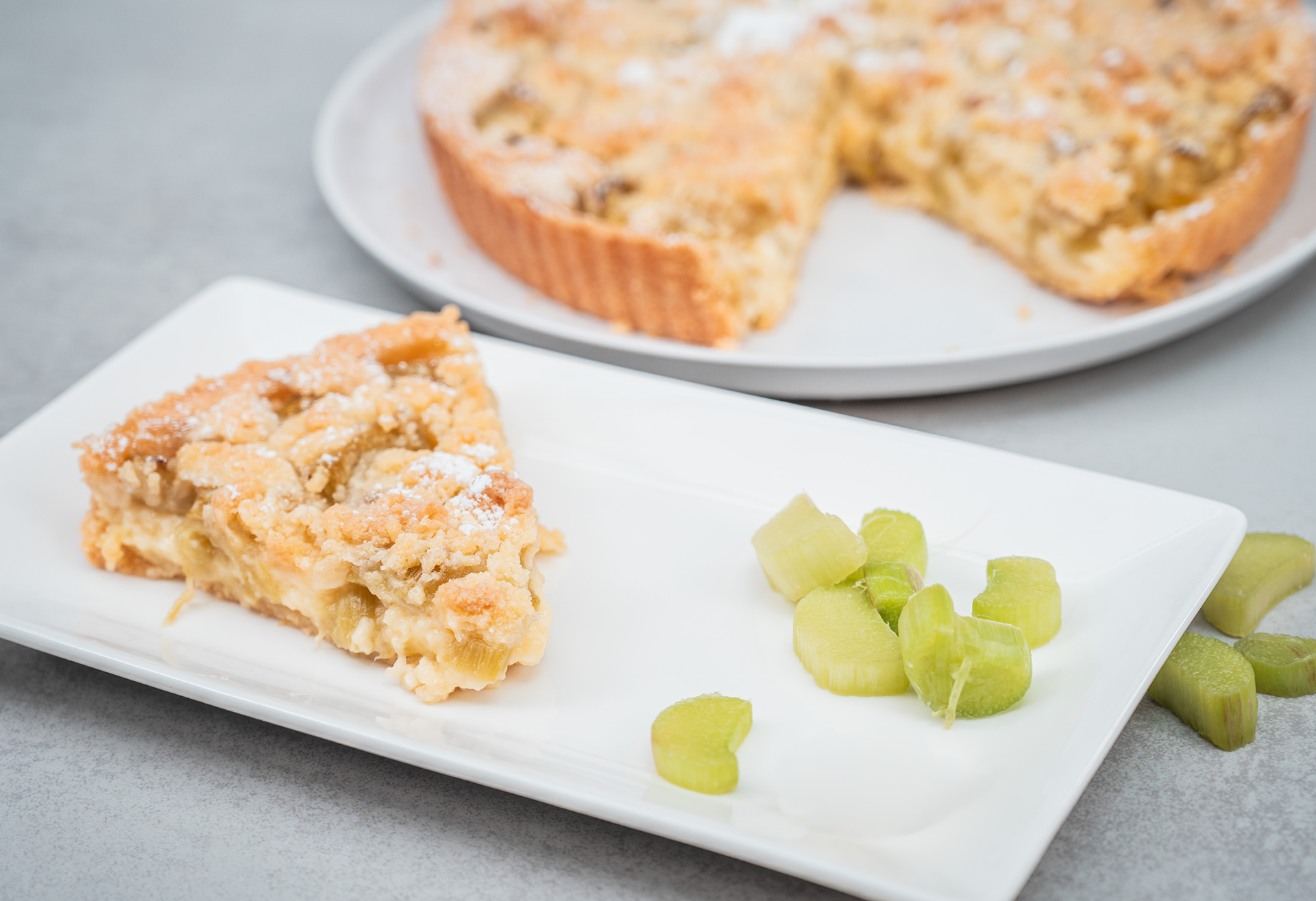 Rhabarber-Pudding-Streusel-Tarte