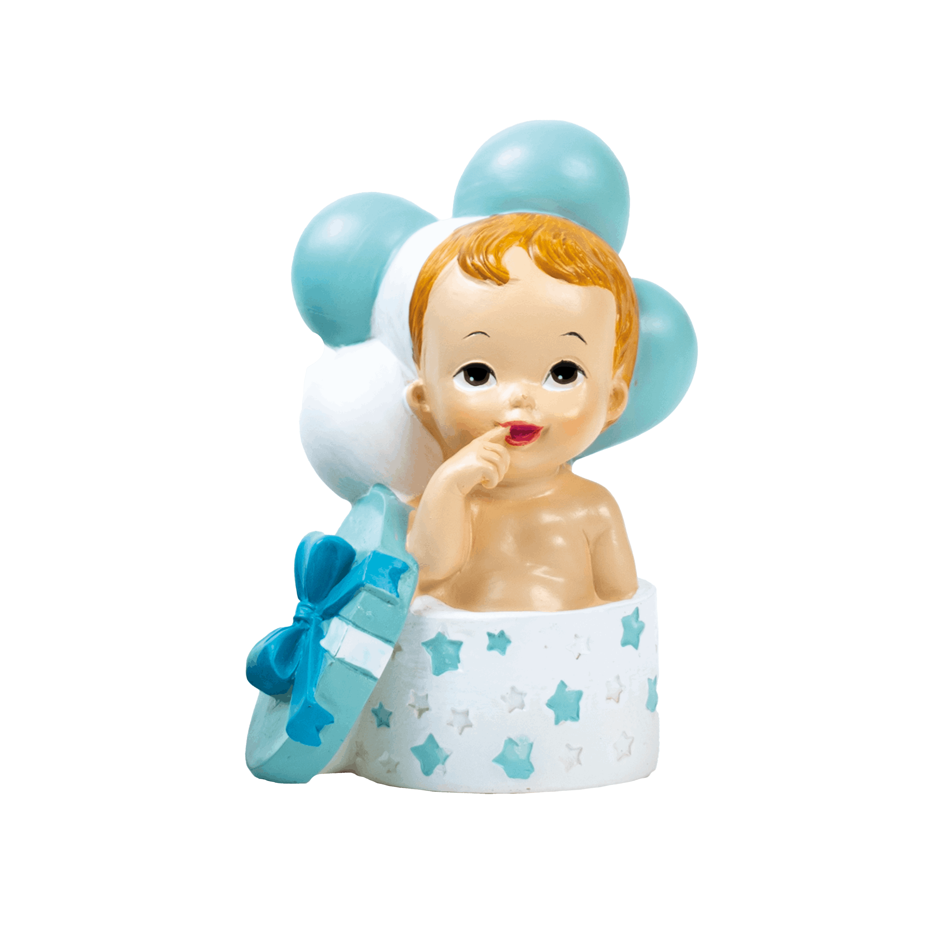 Tortenfigur Baby Junge im Geschenk 10cm