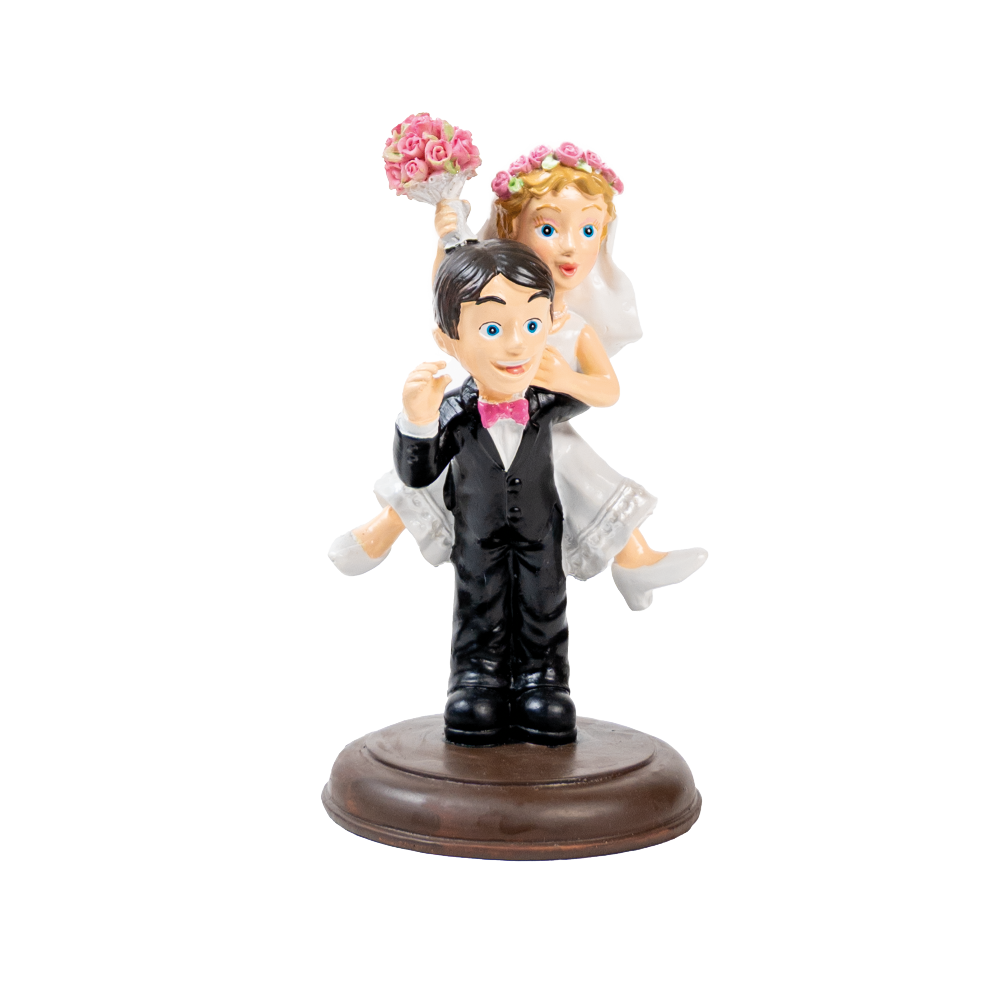 Tortenfigur Brautpaar "Mit Liebe getragen" 15cm