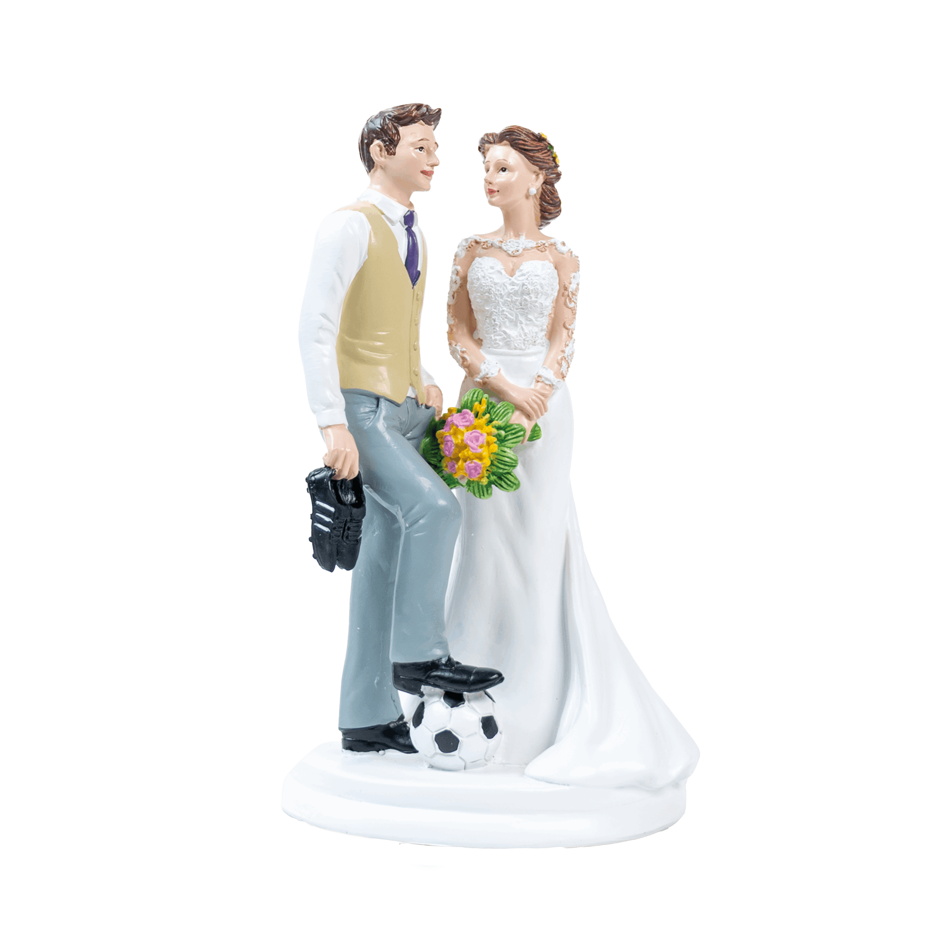 Tortenfigur Brautpaar "Gemeinsam am Ball" 20cm