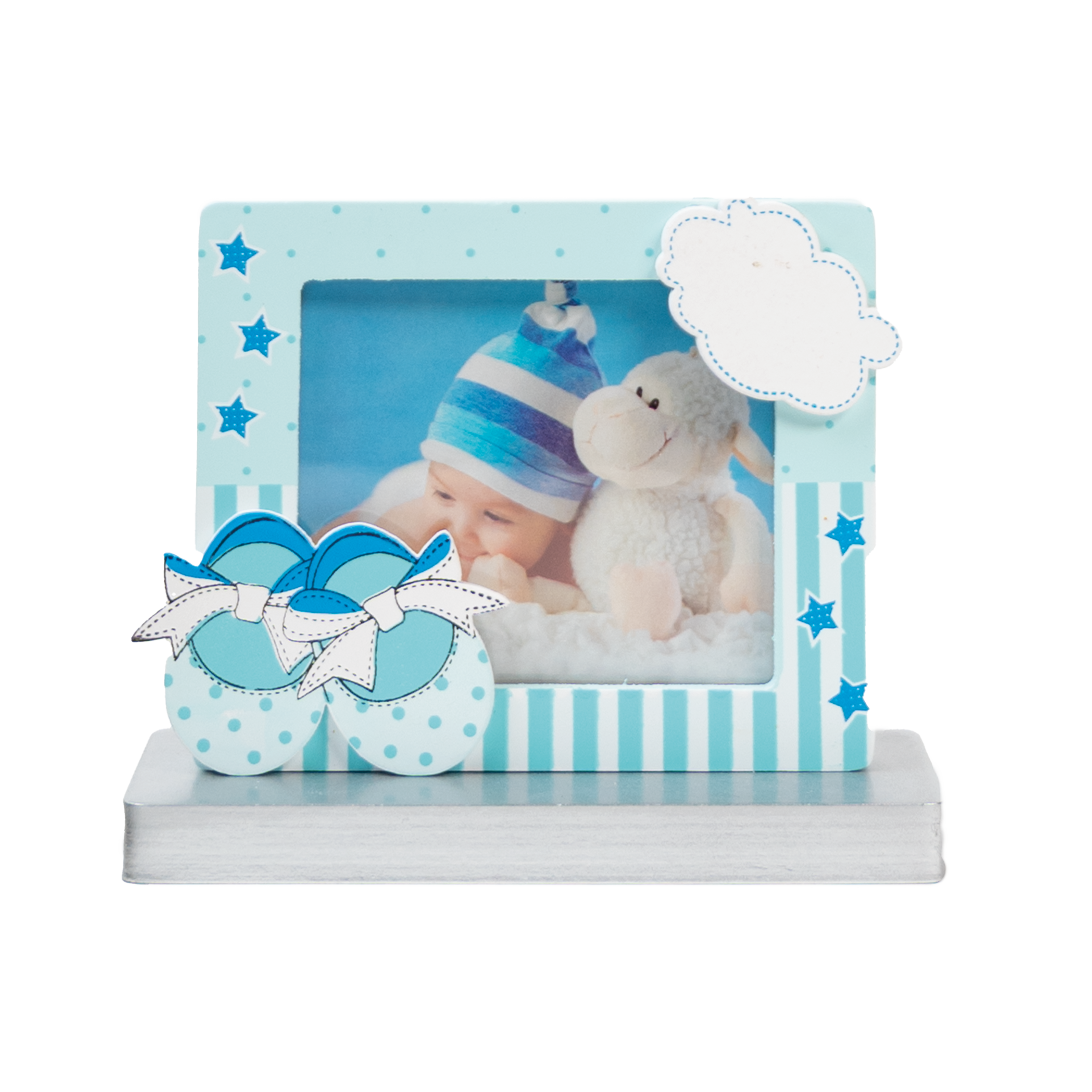 Tortendeko Bilderrahmen Baby Junge 12cm x 12cm