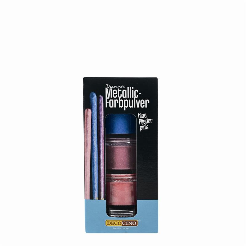 Farbpulver 3er-Set Blau/Flieder/Pink (3 x 2g)