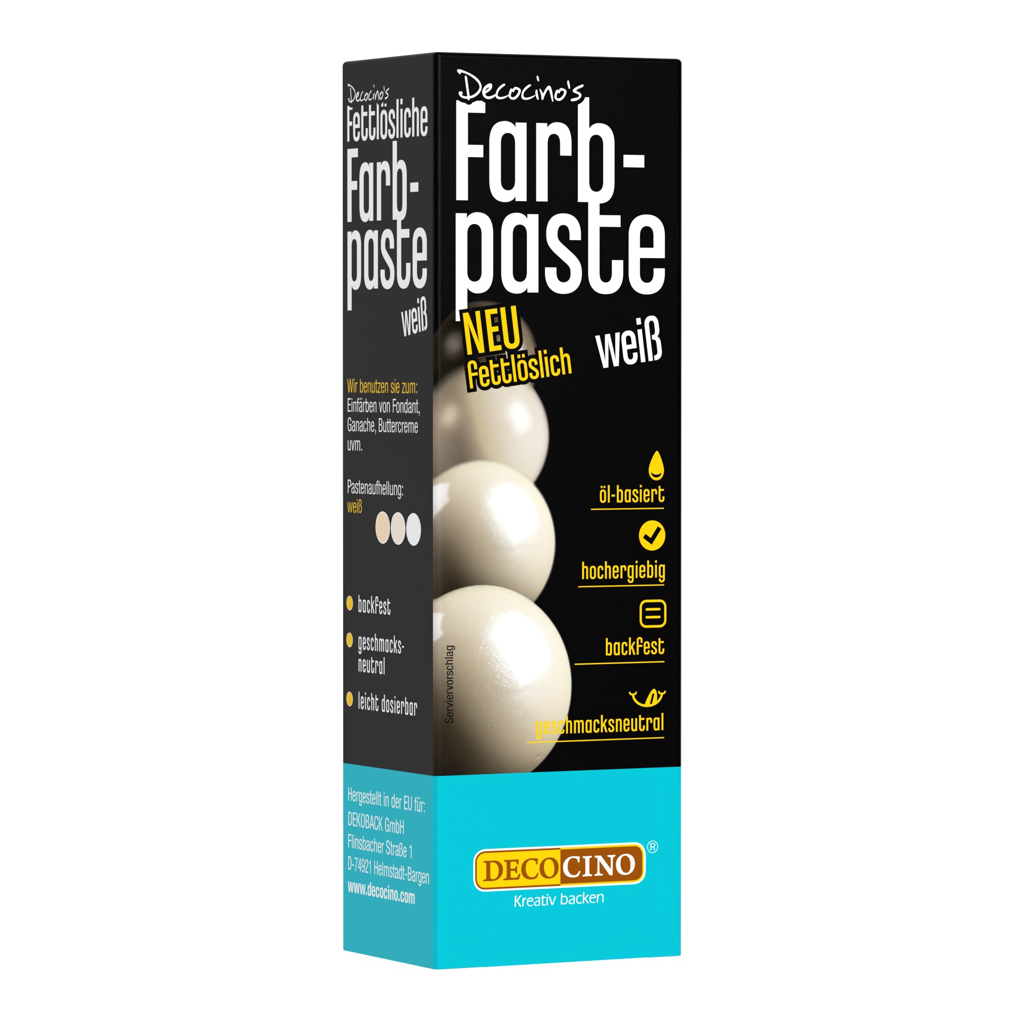 Fettlösliche Farbpaste Weiß MHD 30.04.2026 - ♻️ Zu gut für die Tonne!*