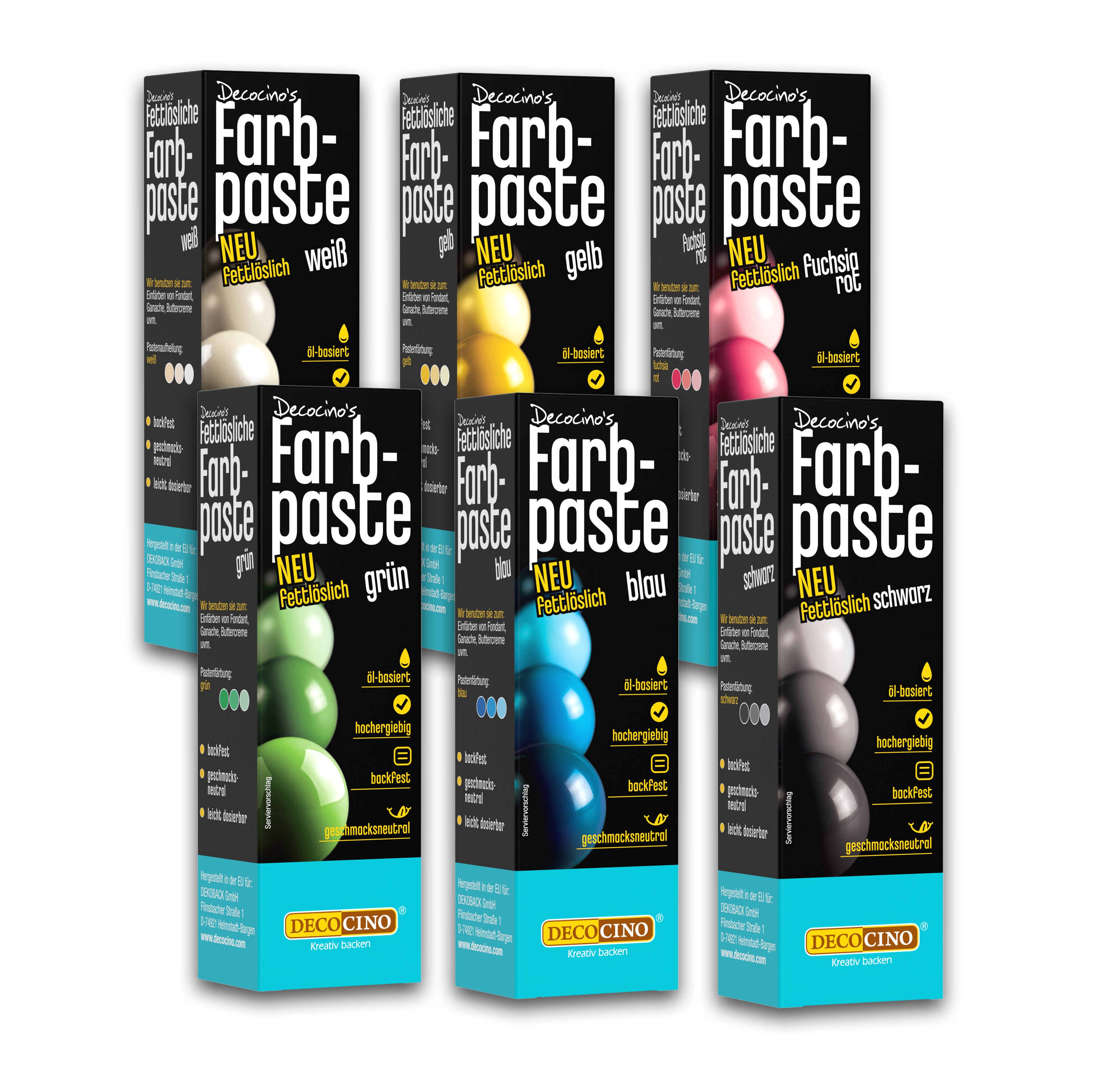 Fettlösliche Farbpasten-Set, 6-tlg