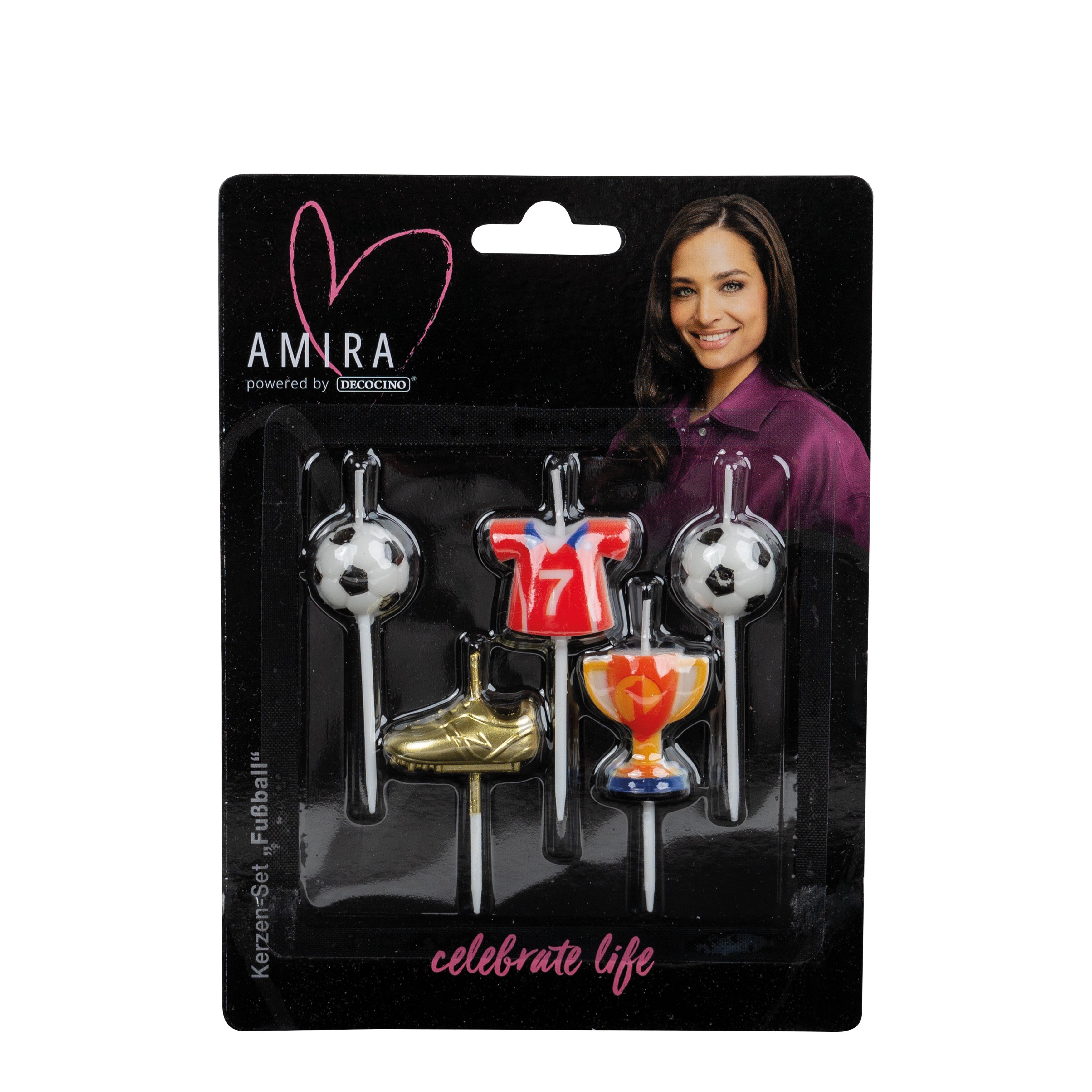 Candle Set Football 5-piece by Amira