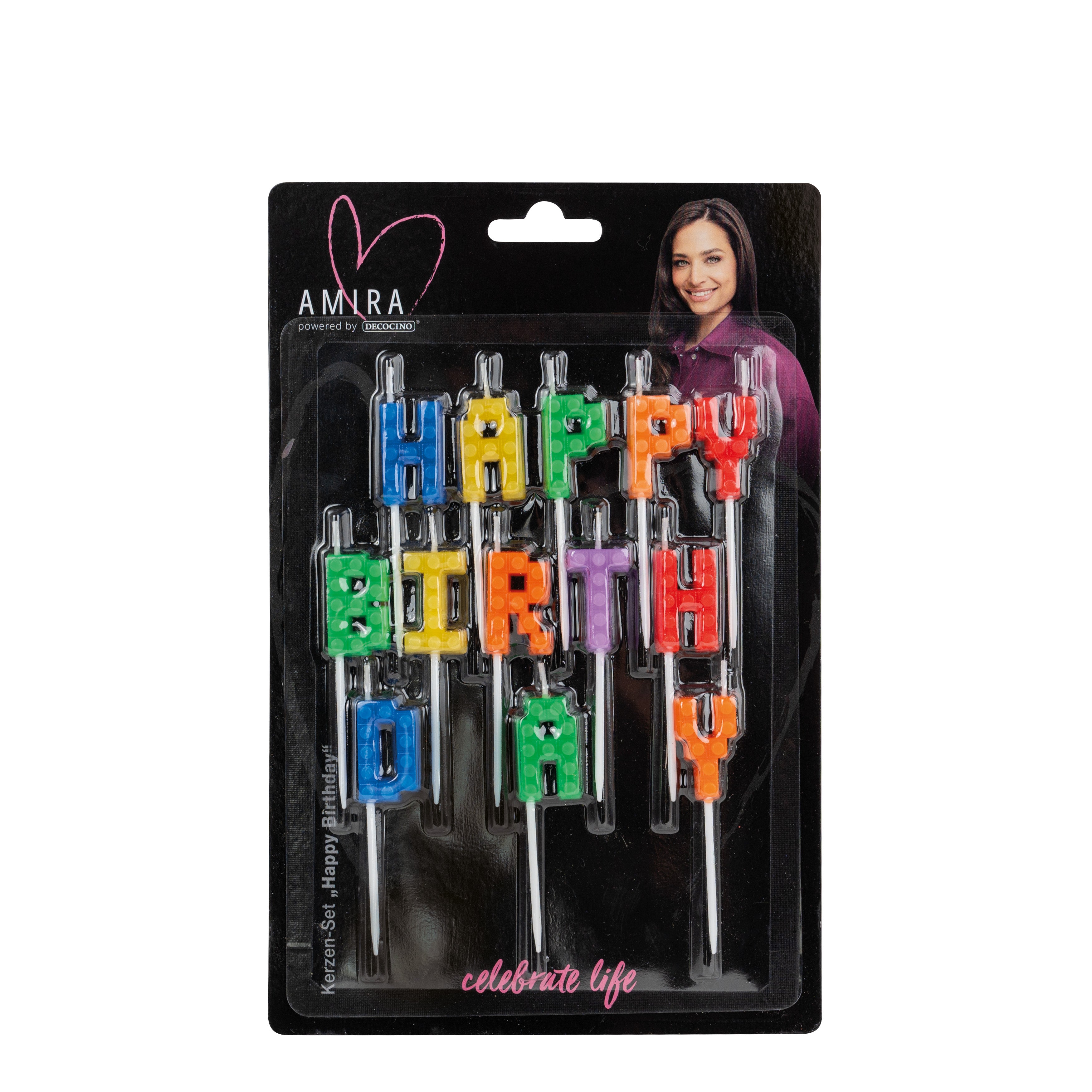 Candle set "HAPPY BIRTHDAY" by Amira