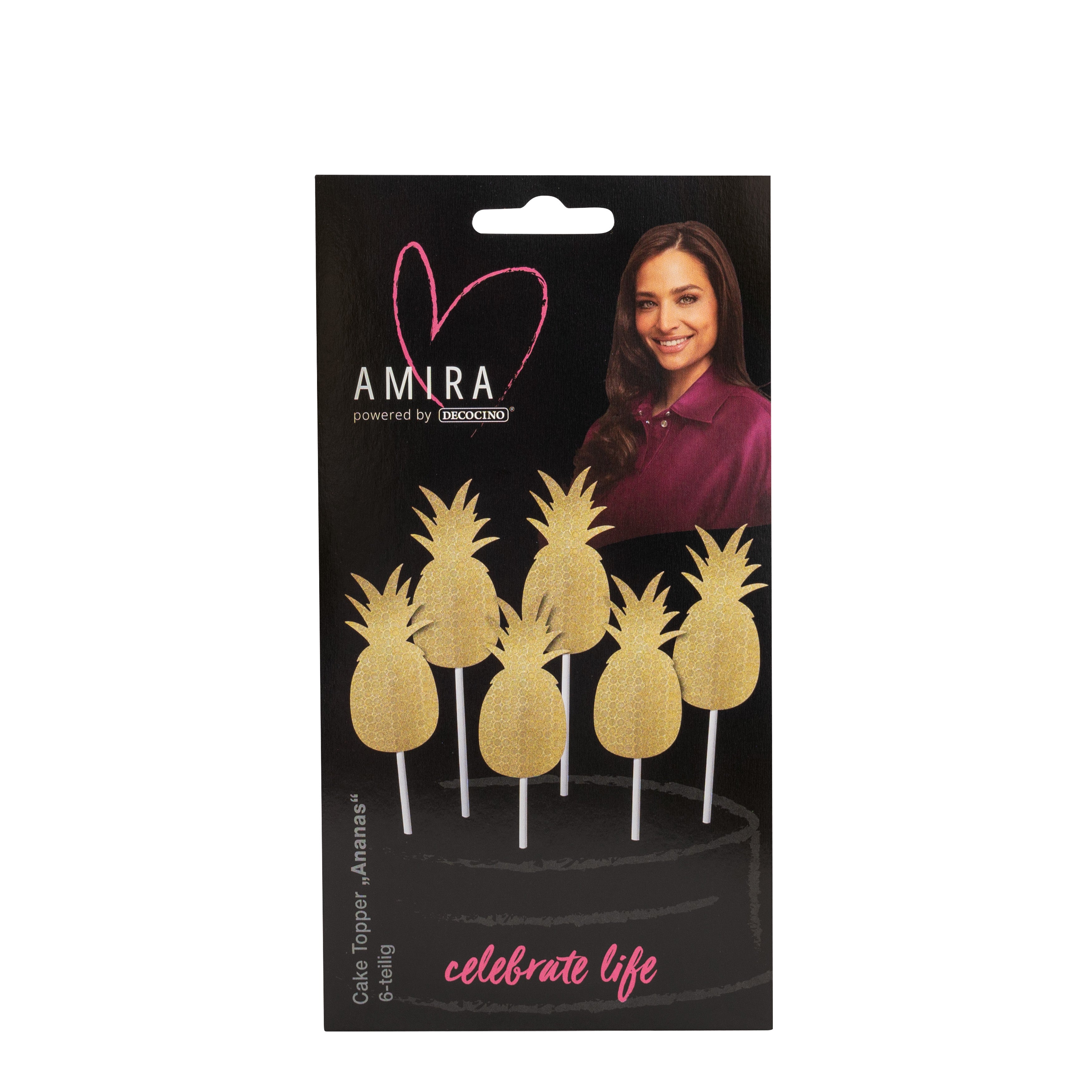 Cake Topper Pineapple 6 pcs. by Amira