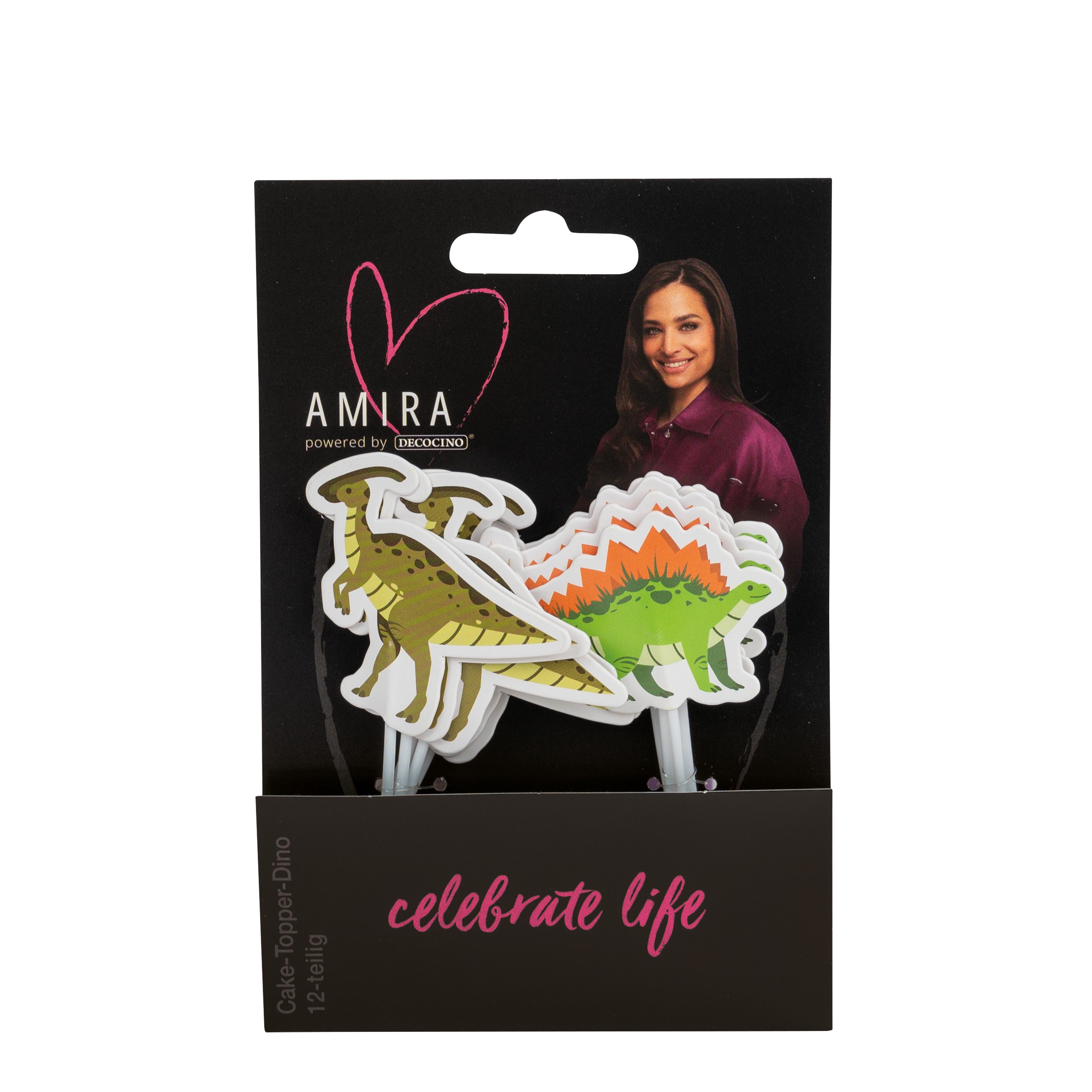 Cake Topper Dino 12 pcs. by Amira