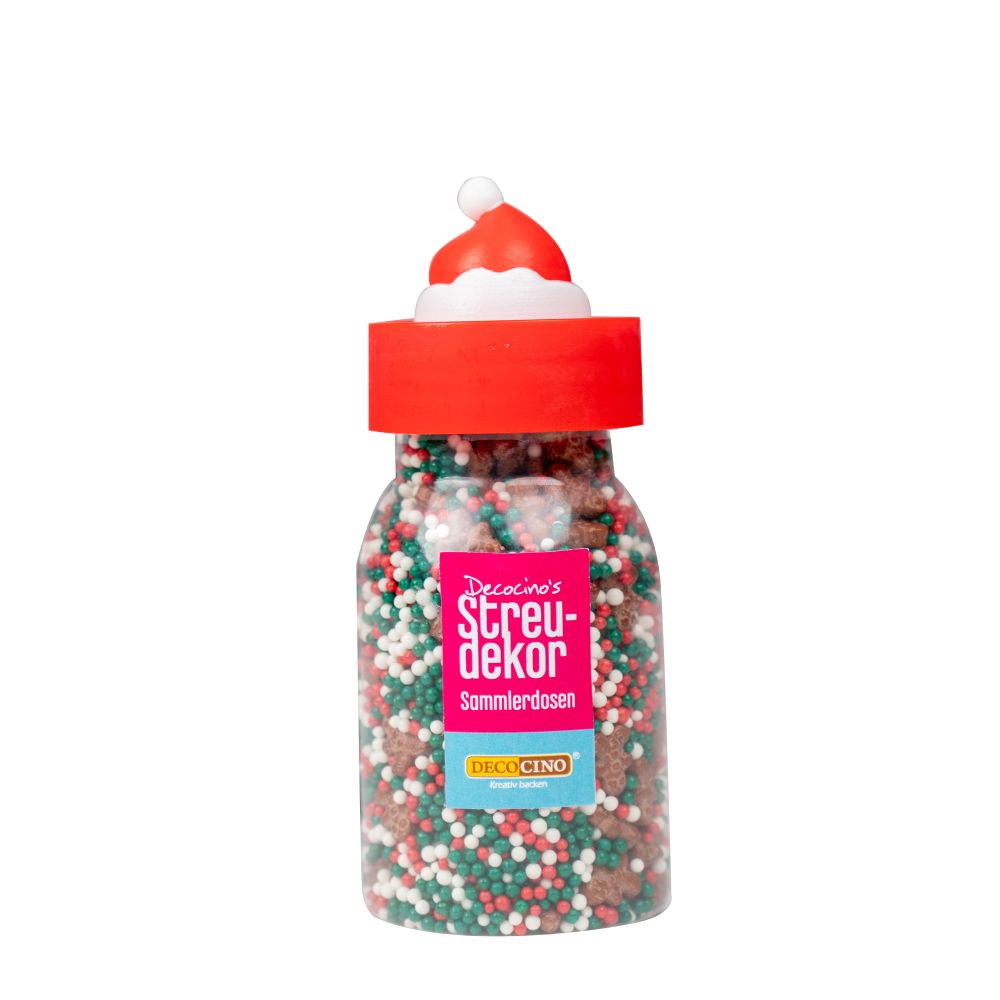 Streudekor Weihnachtsmütze in der Sammlerdose (95g)