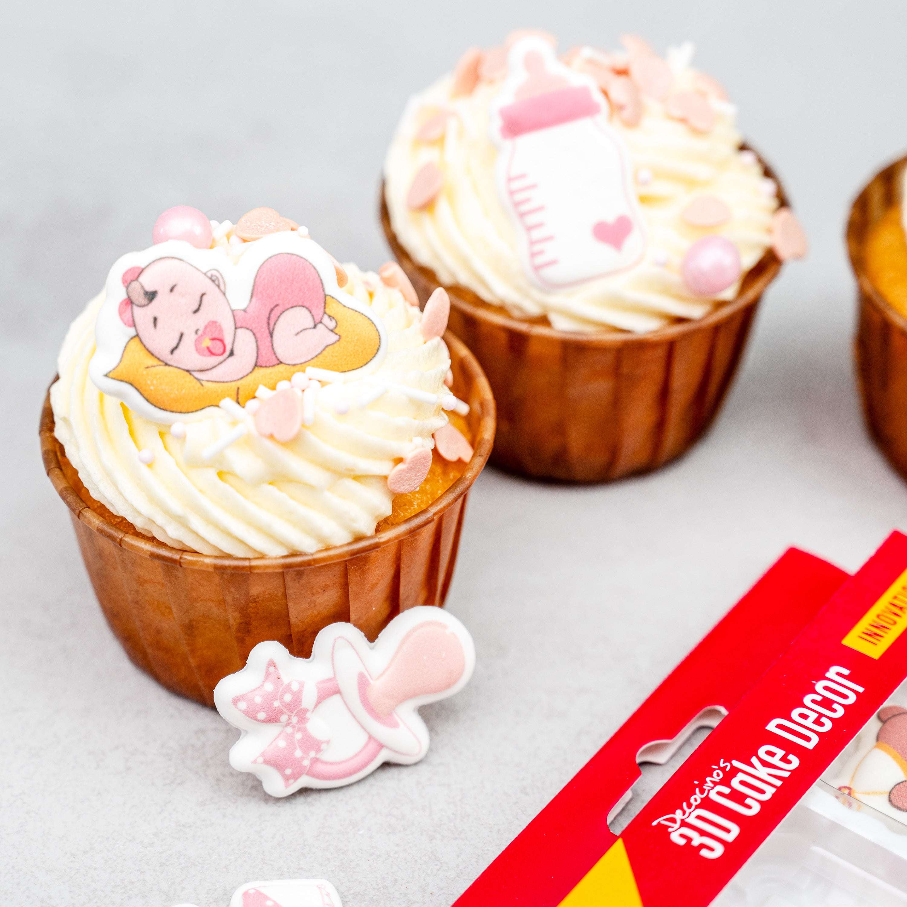 3D Cake Decor Baby rosa (8 Stück)