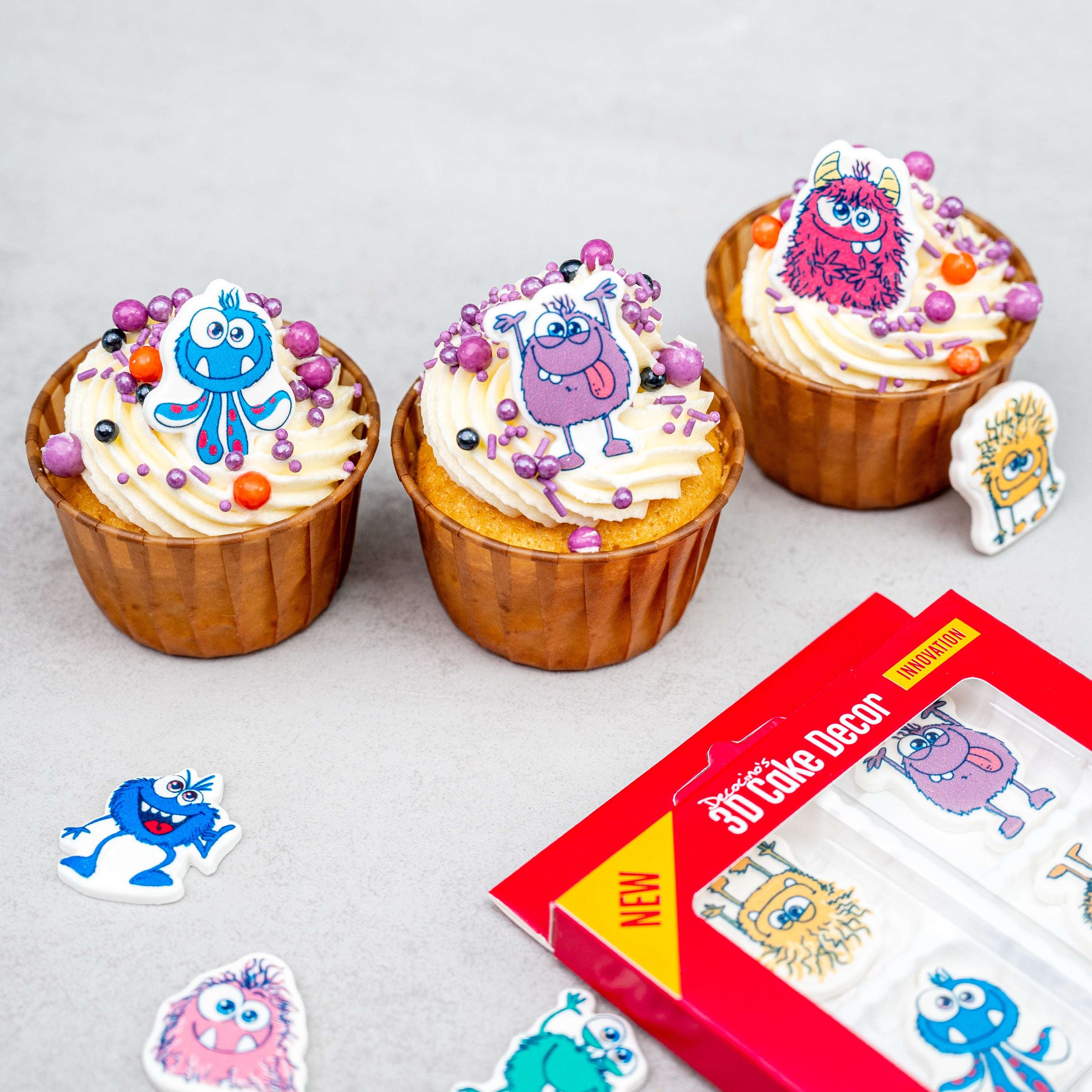 3D Cake Decor Monster Art (8 Stück)