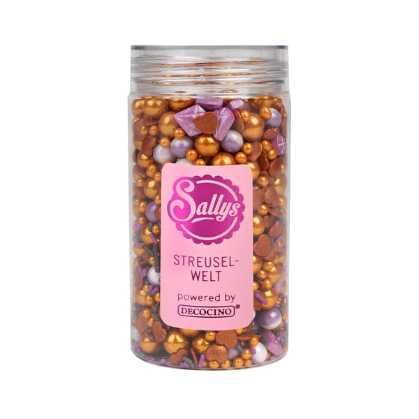 Sallys Streuselwelt – Royal Treasure Streuselmix in transparenter Dose powered by Decocino