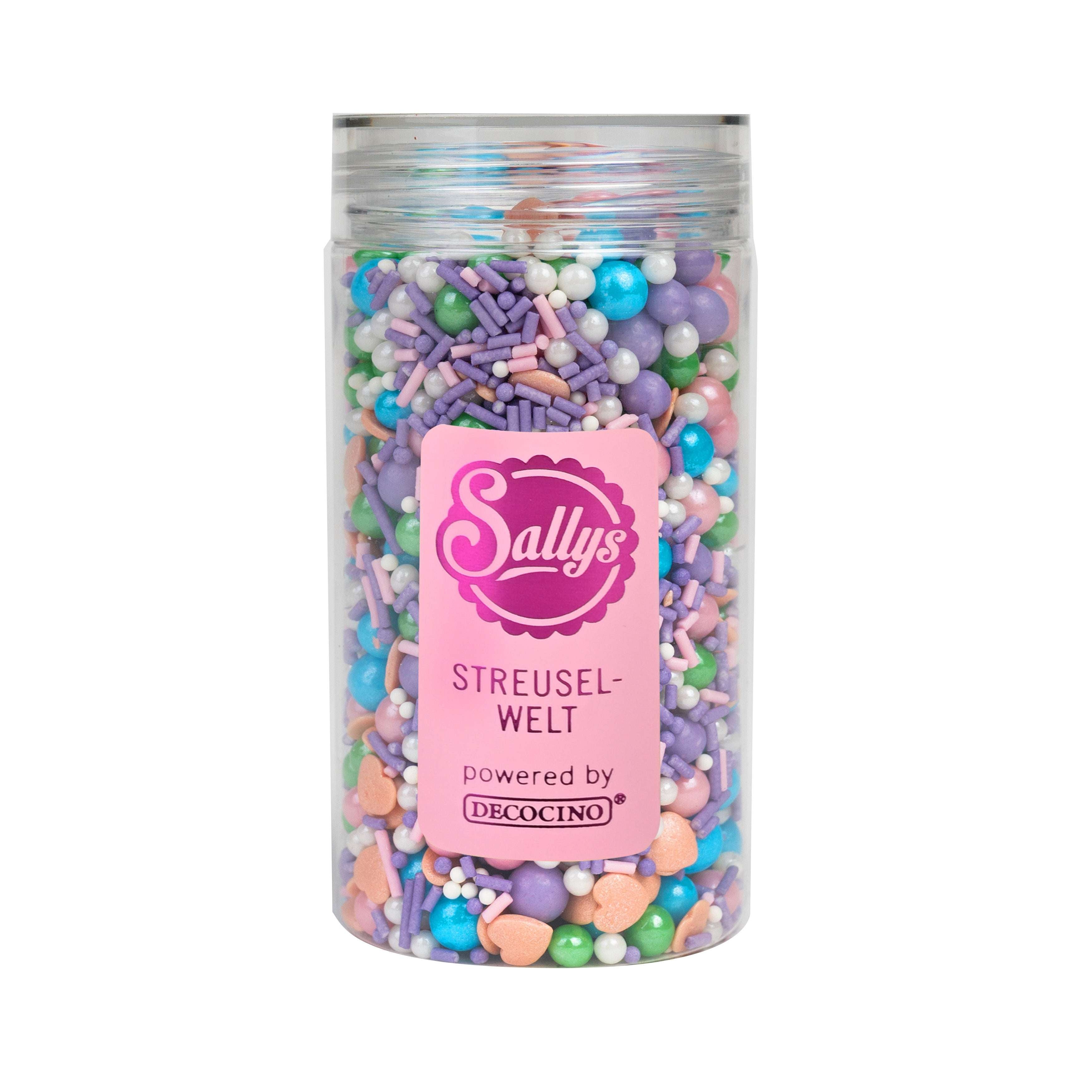 Sallys Streuselwelt – Cupcake Parade Streuselmix in transparenter Dose powered by Decocino