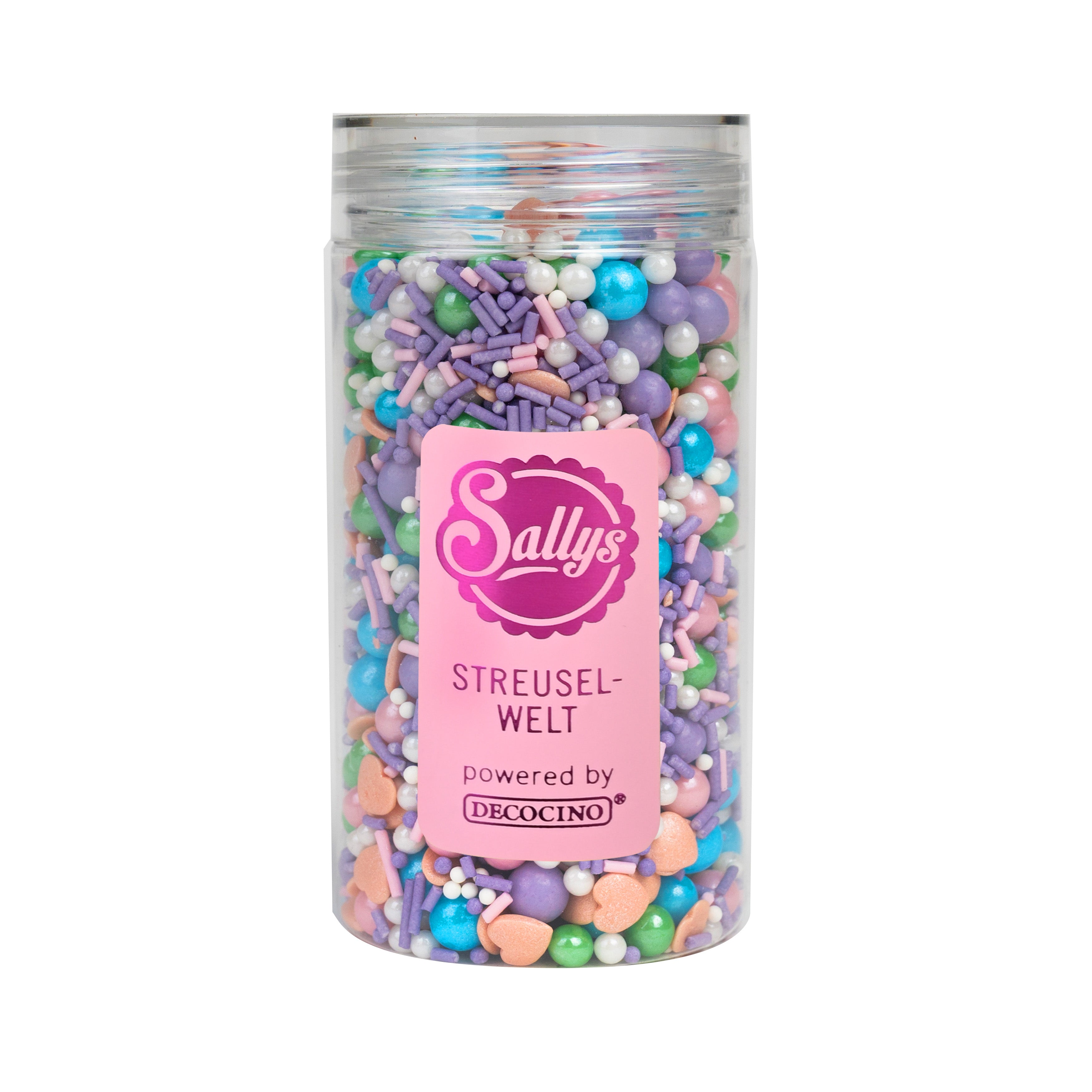 Sallys Streuselwelt – Cupcake Parade Streuselmix in transparenter Dose powered by Decocino