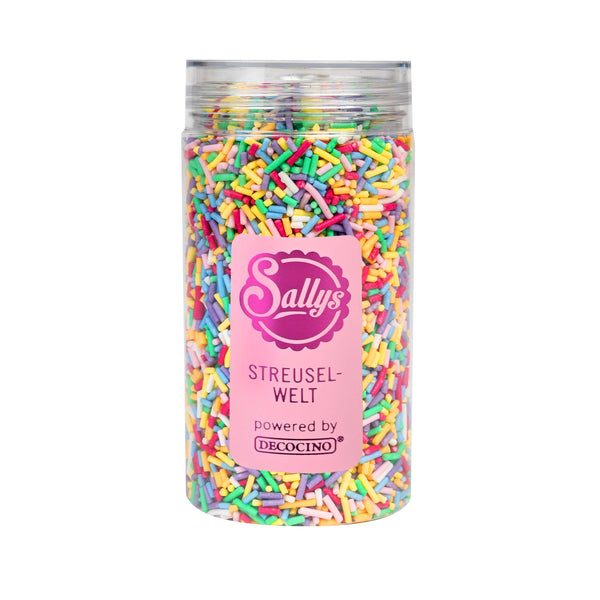 Sallys Streuselwelt – bunter Streuselmix in transparenter Dose powered by Decocino