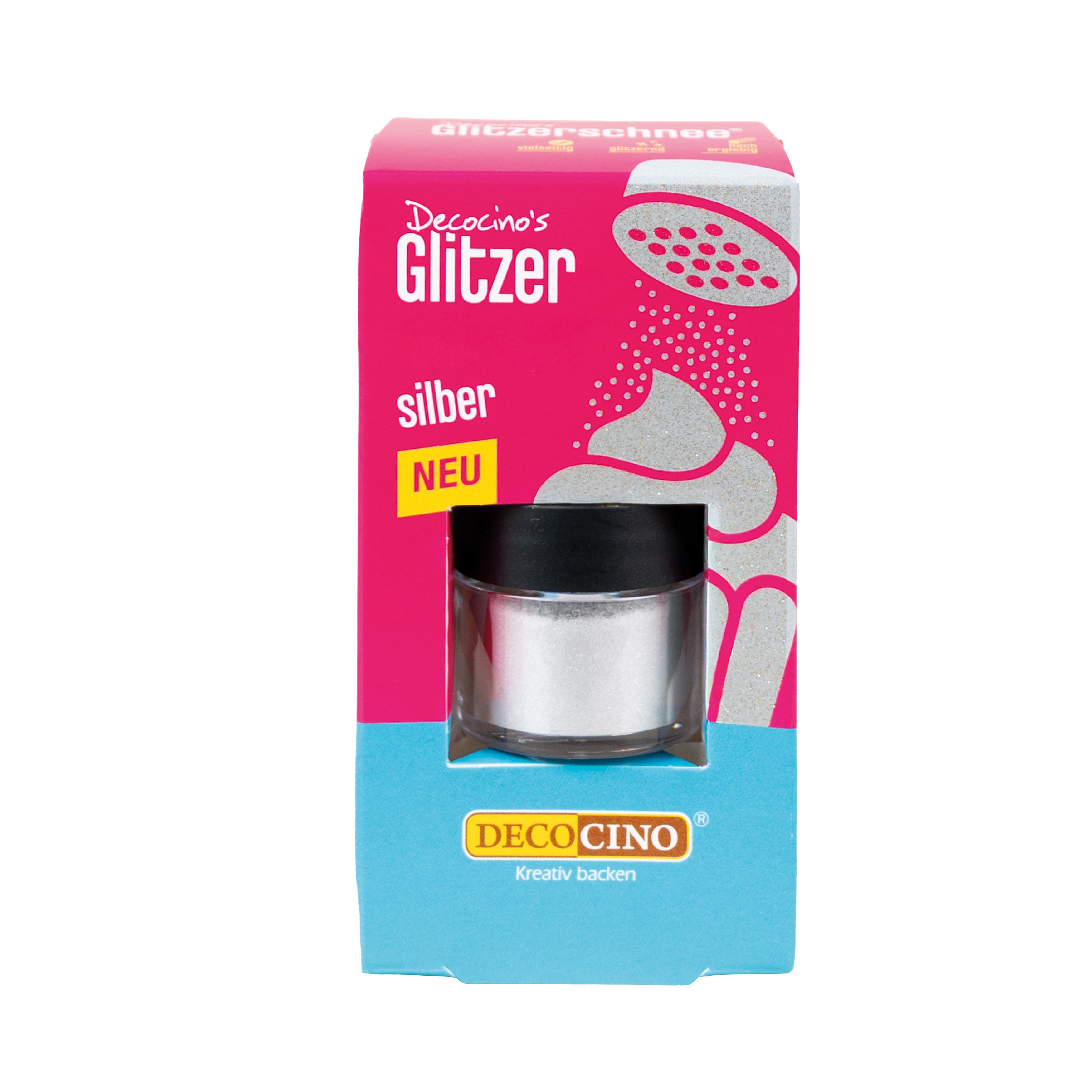 Glitzerschnee Silber Decocino