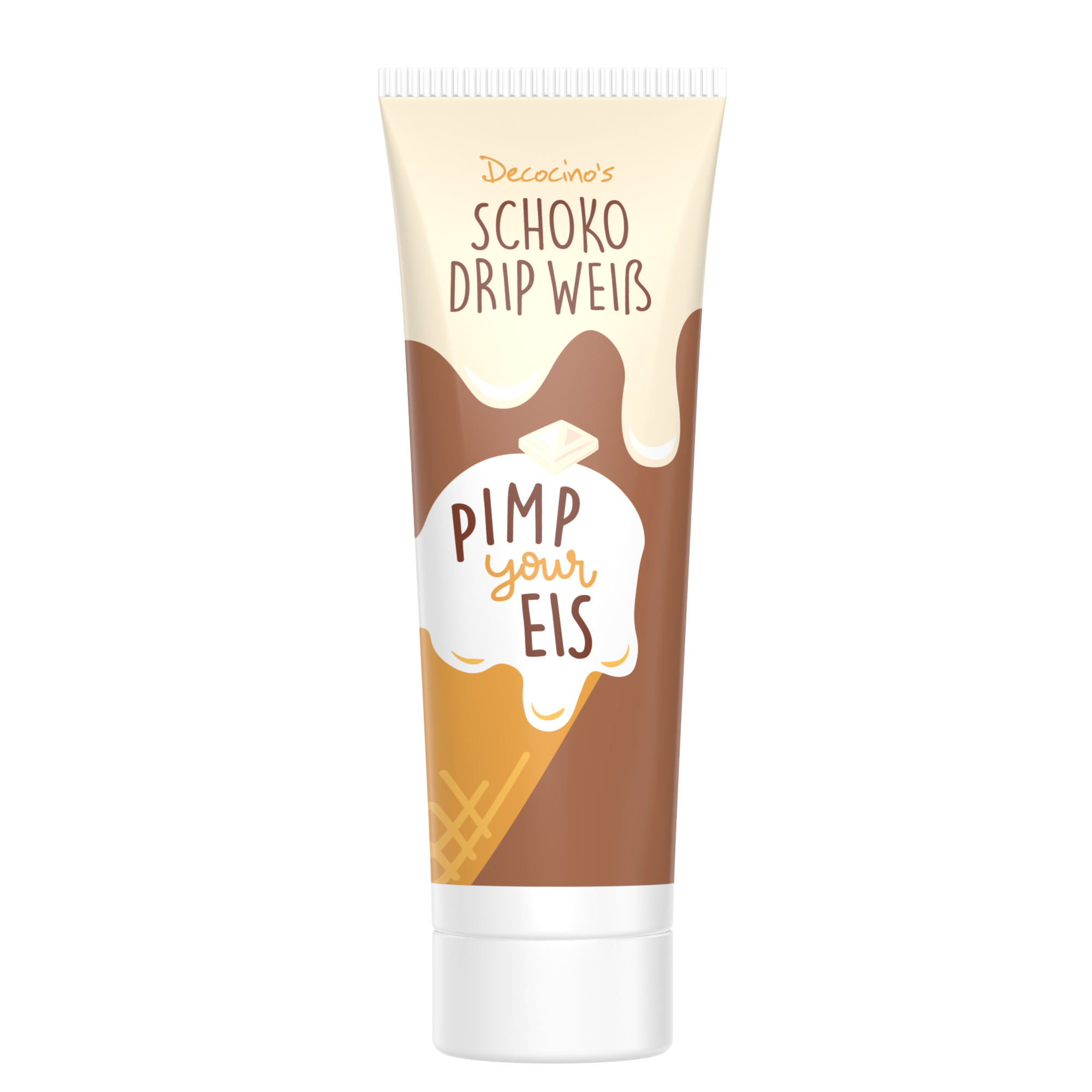 Pimp Your Eis Weiße Schokolade Drip