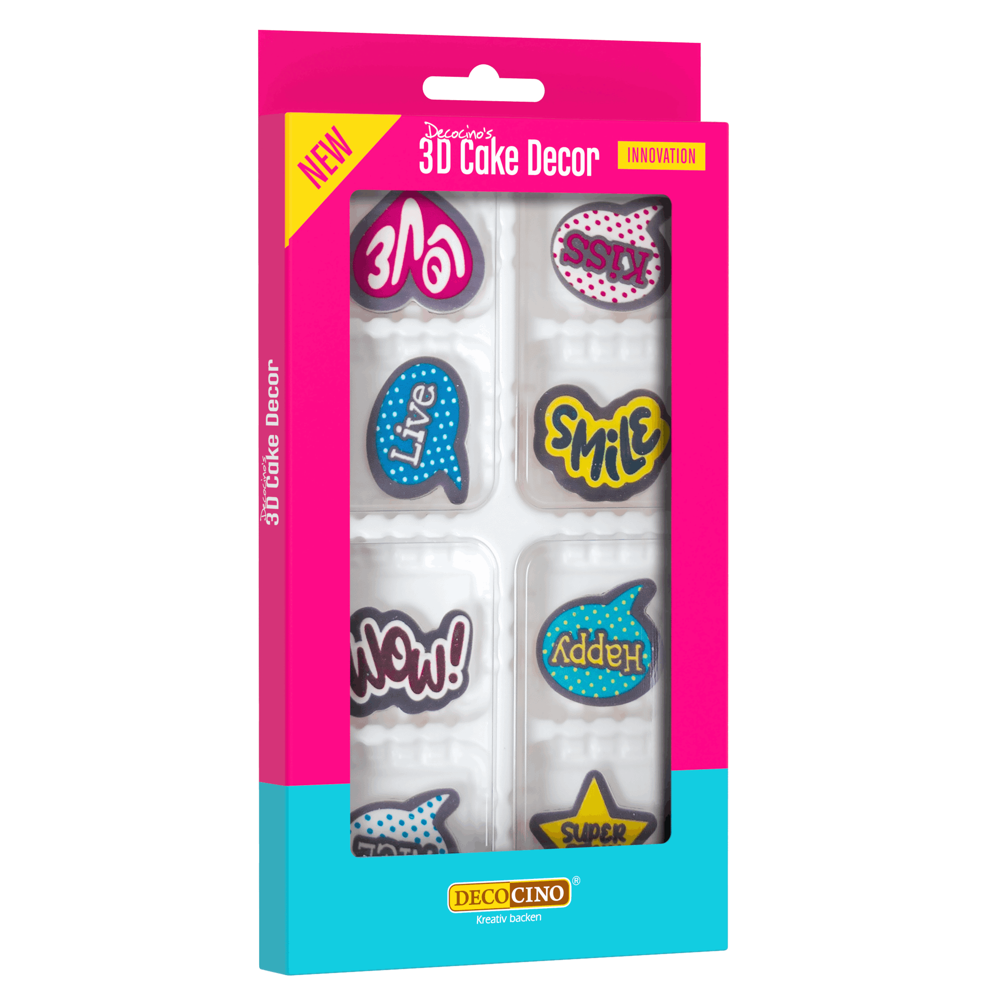 3D Cake Decor Pop Art (8 Stück)