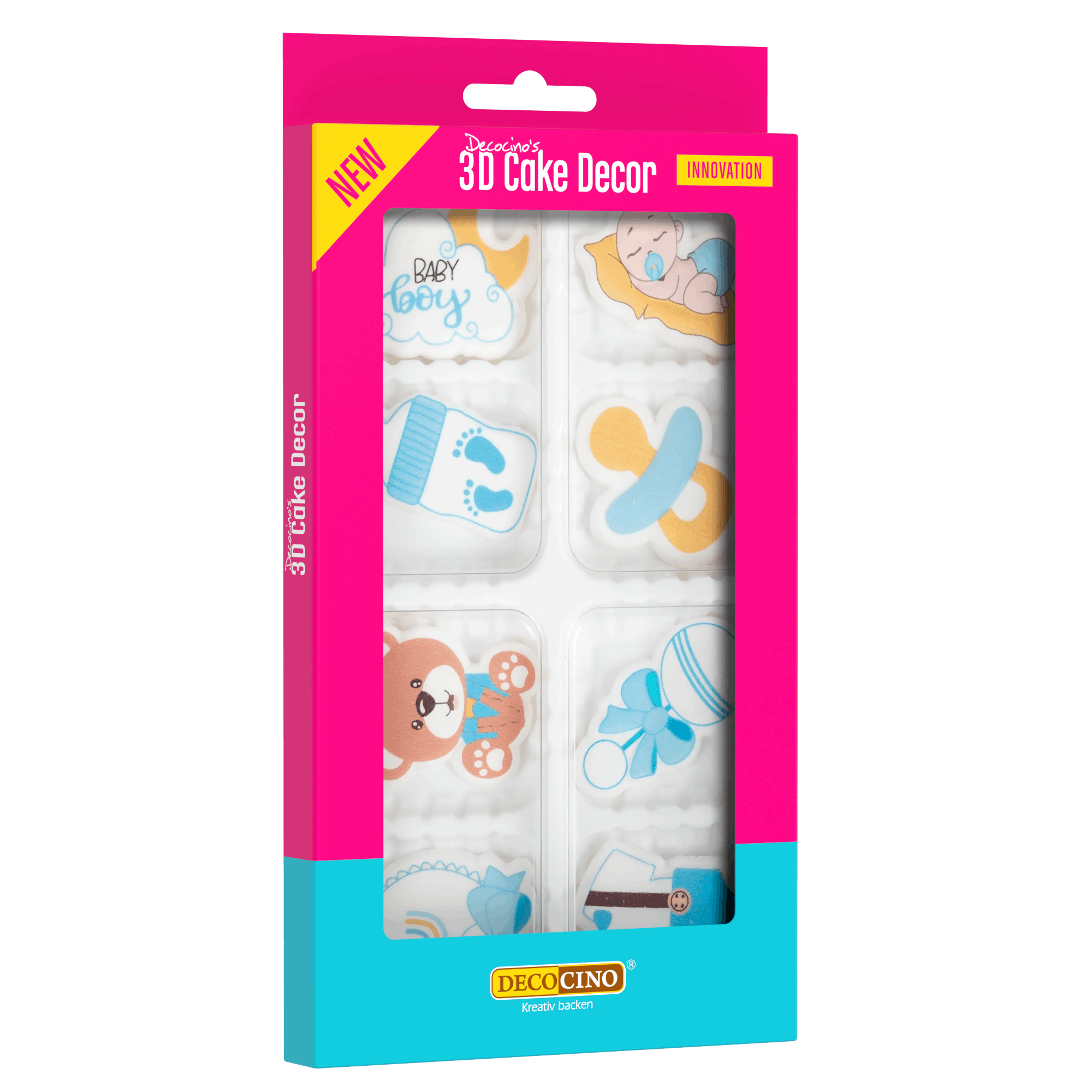 3D Cake Decor Baby hellblau (8 Stück)