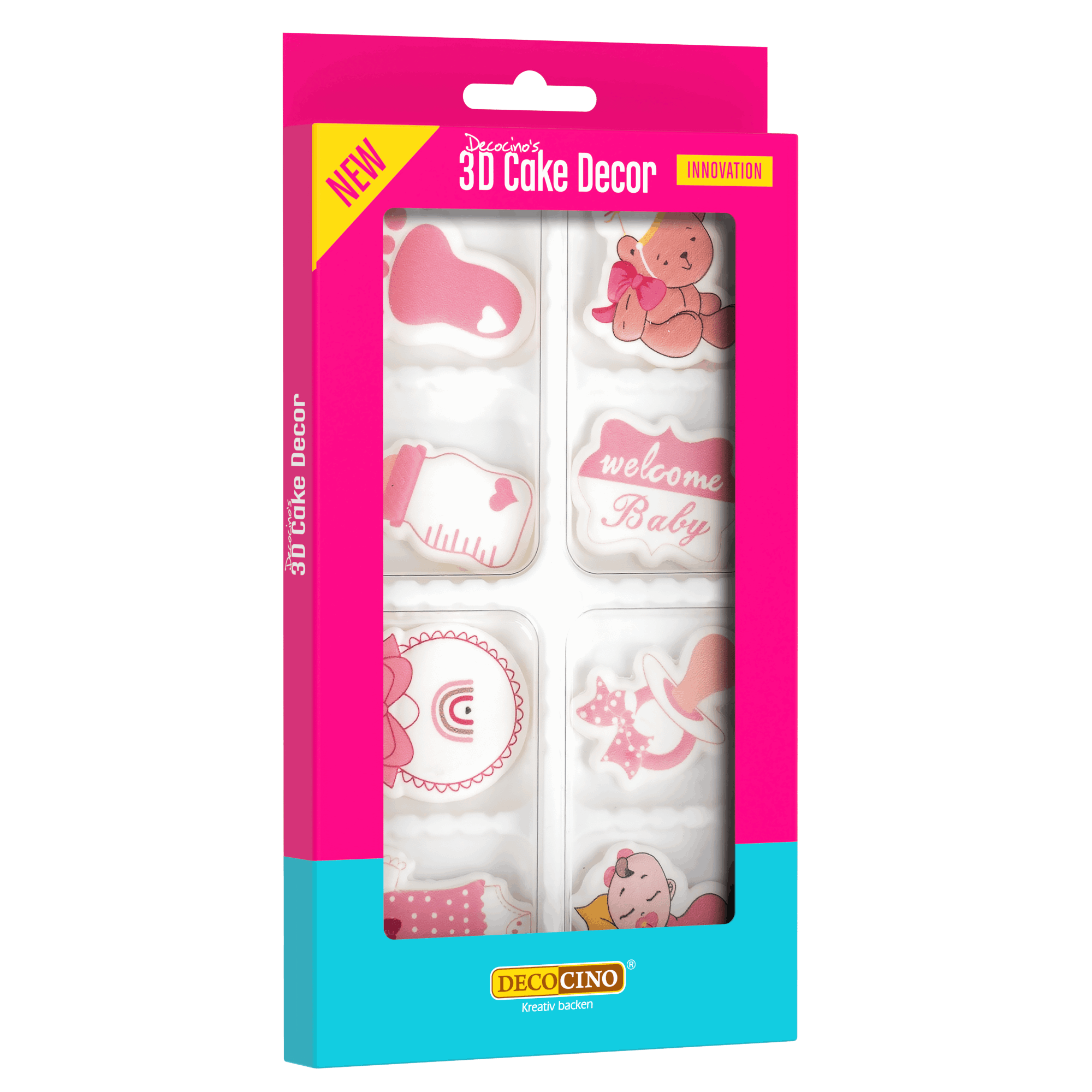 3D Cake Decor Baby rosa (8 Stück)