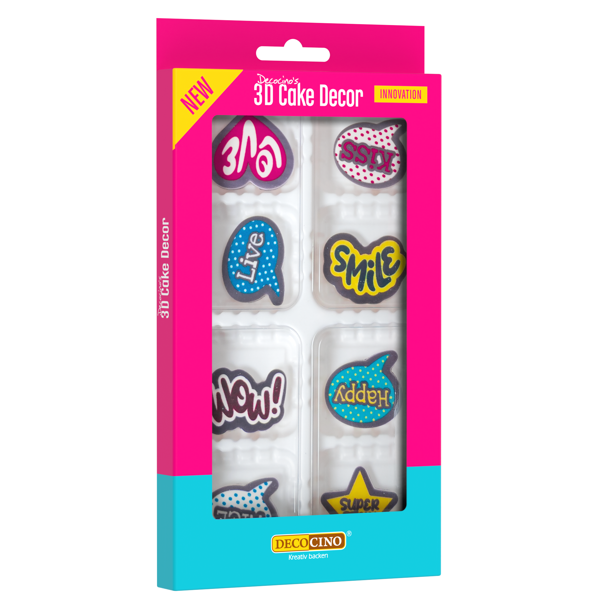3D Cake Decor Pop Art (8 Stück)