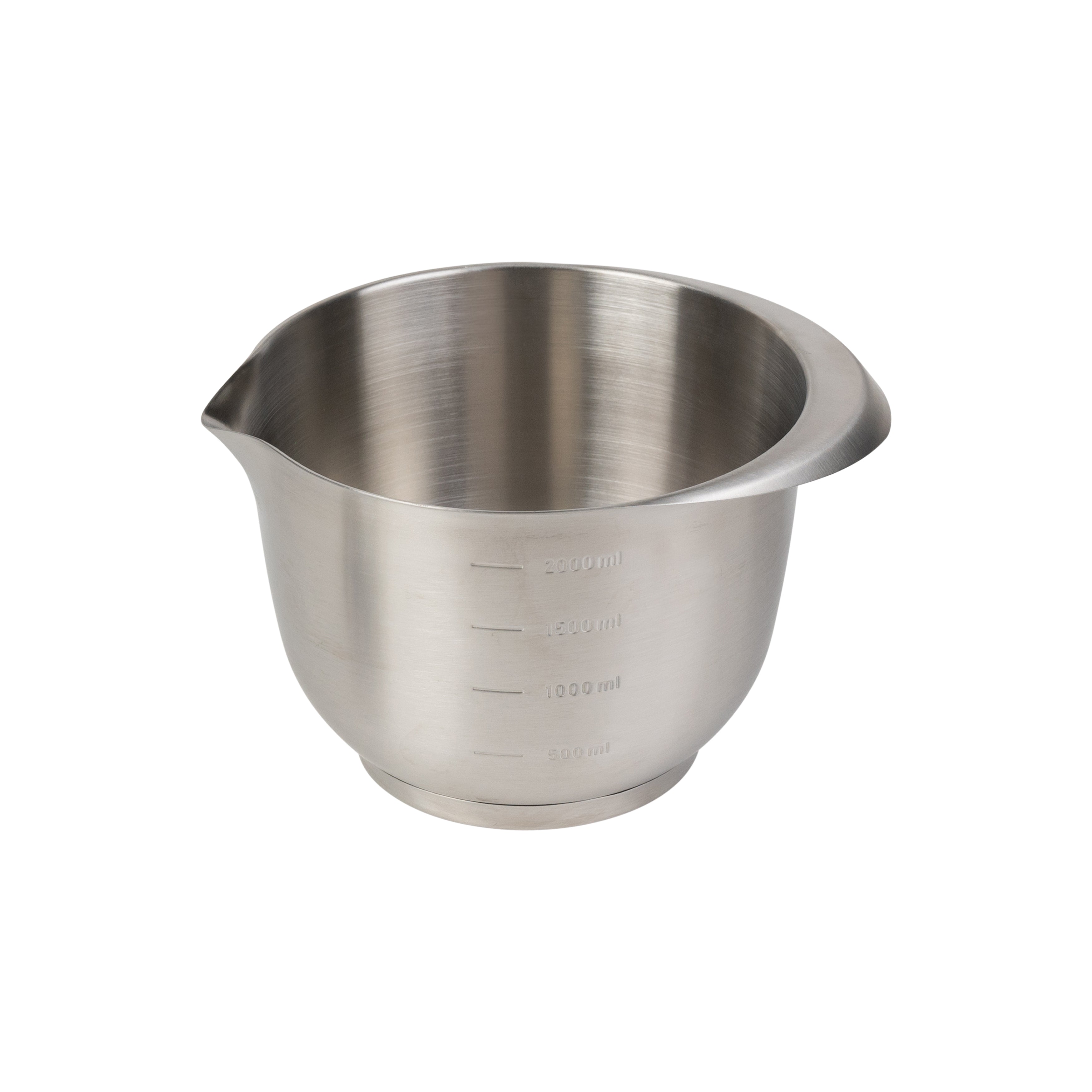 Premium Edelstahl Rhr- und Servierschüssel 2,0 Liter Fassungsvermögen