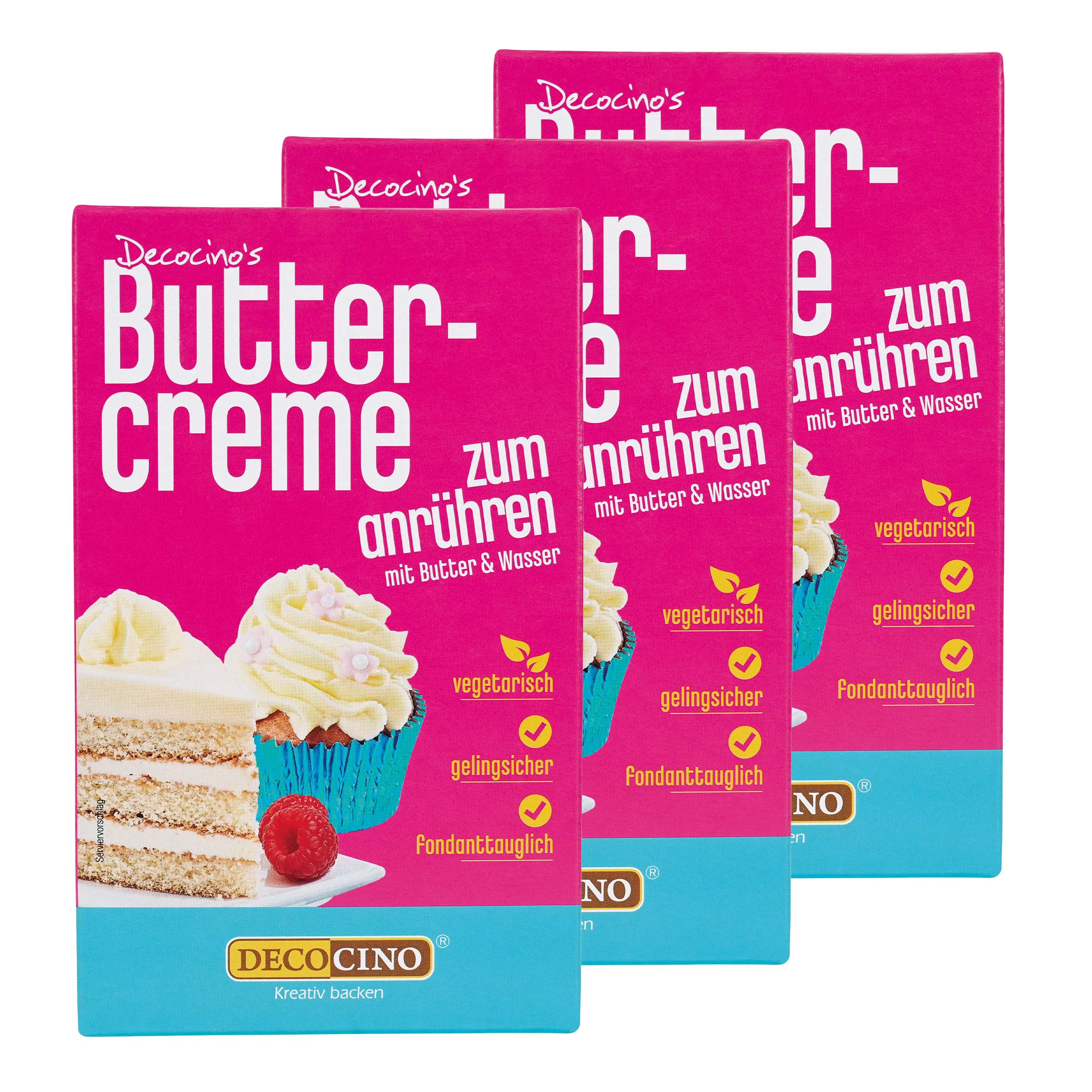 Buttercreme-Faltschachtel-3er-Set