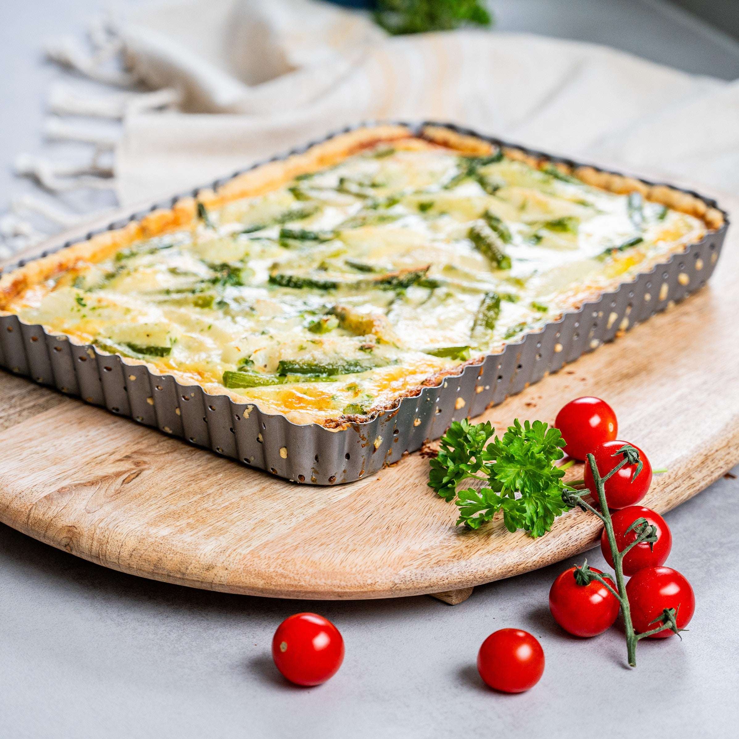 Rechteckige Quiche- & Tarteform, (32cmx22cmx3cm)