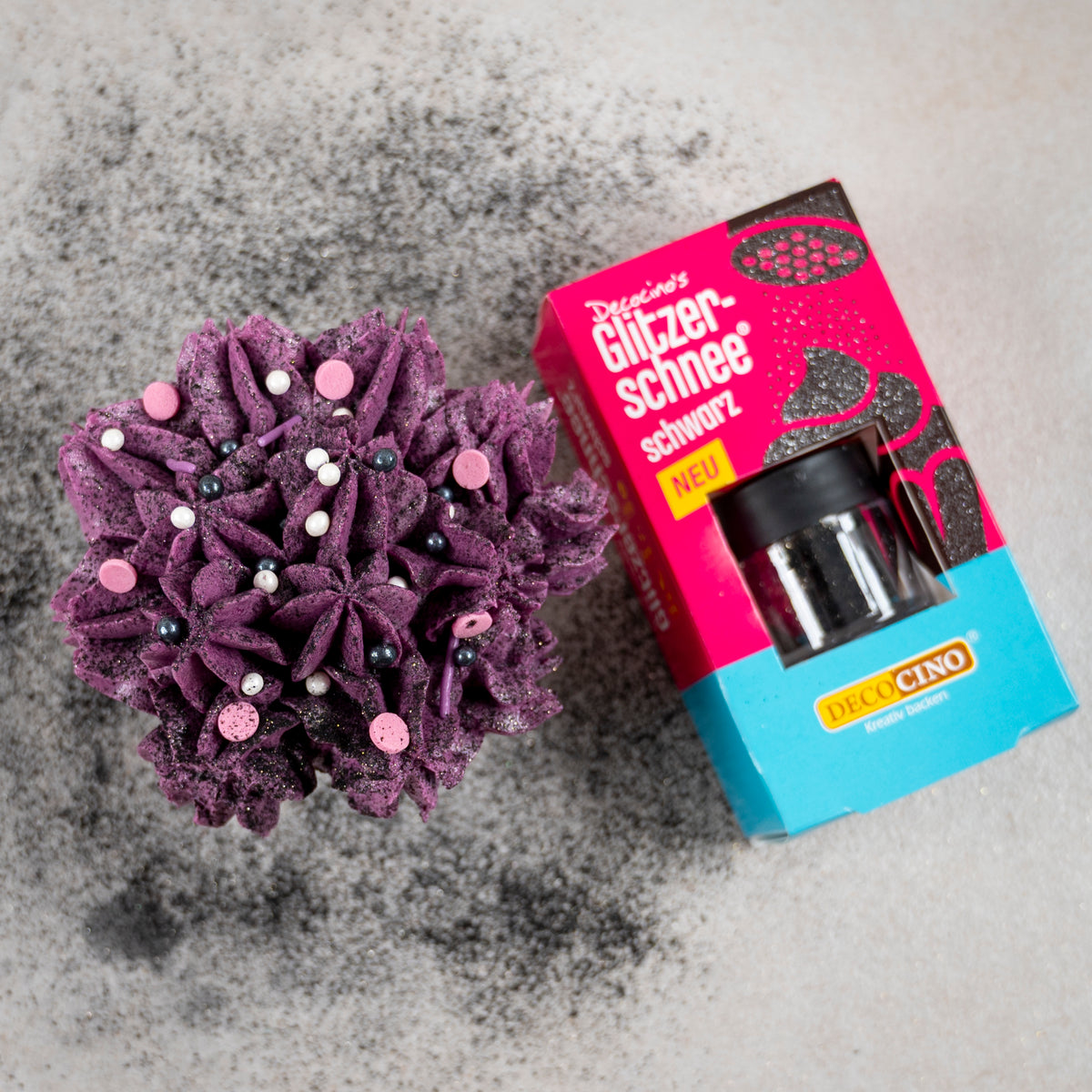 Glitzer Dekorierpulver Schwarz (5g)