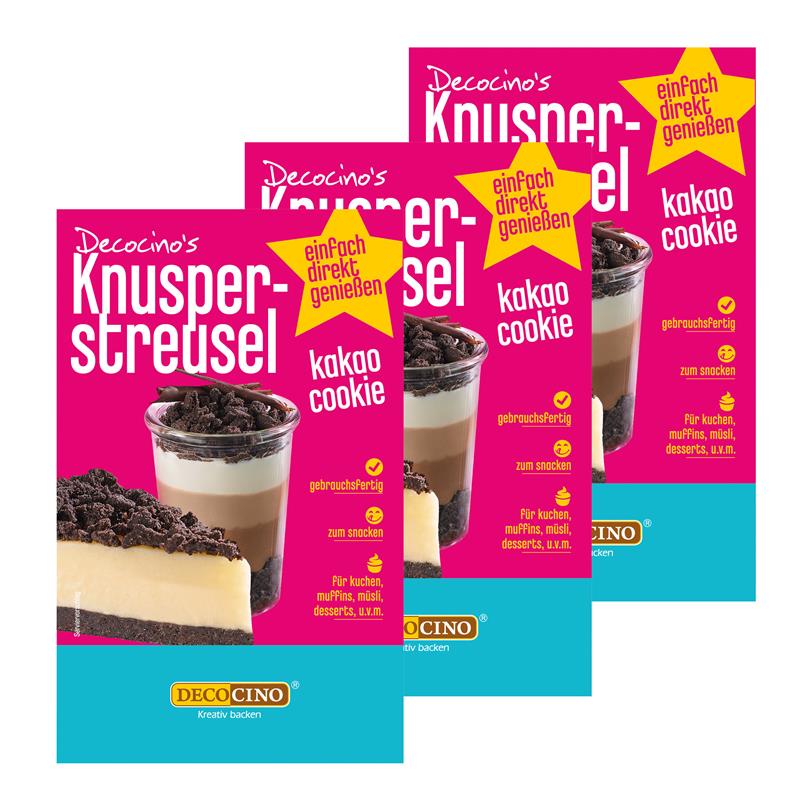 Knusperstreusel dunkel 3er Set  (3x200g)