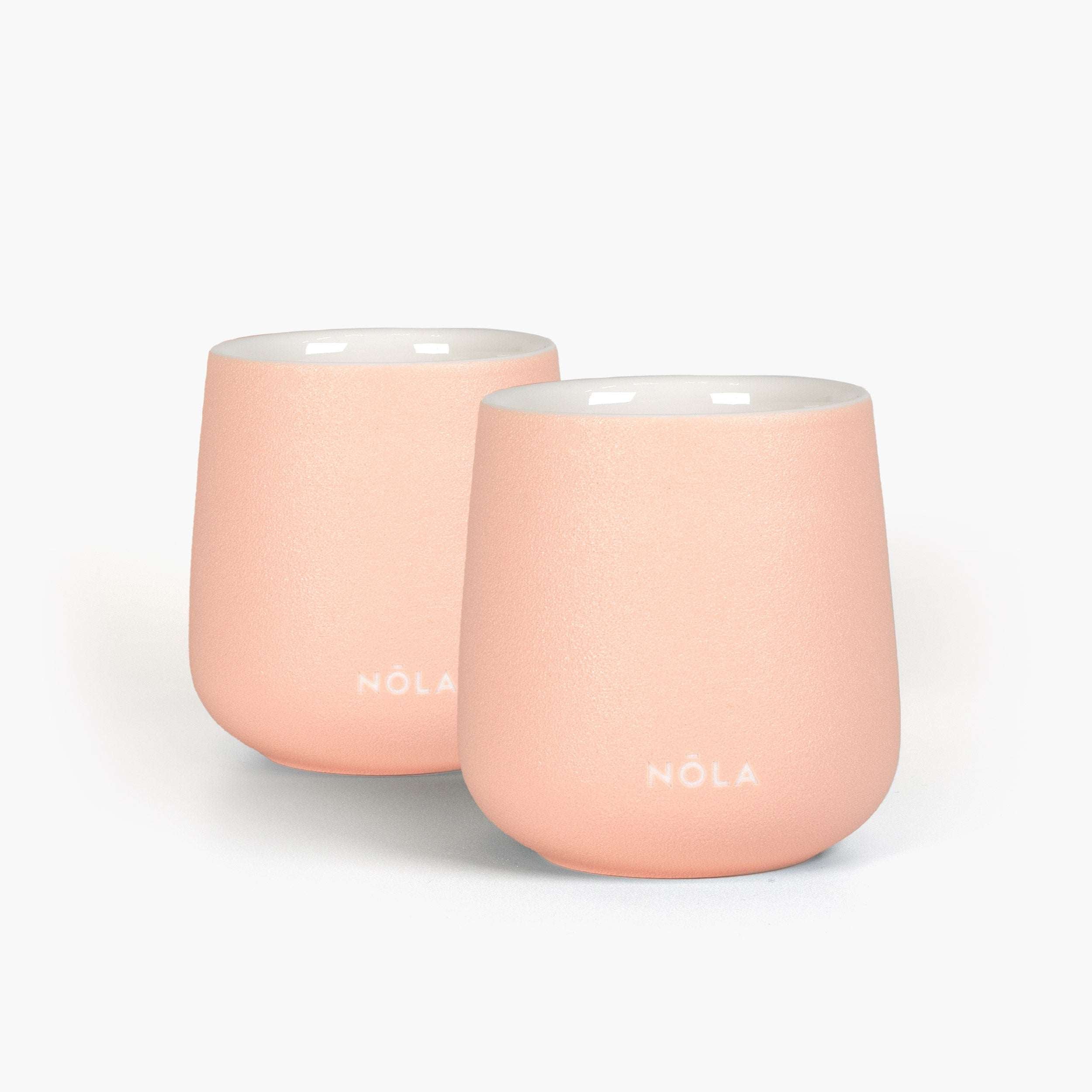 Doppelwandige Keramik-Teebecher 2er-Set (korall) Nola