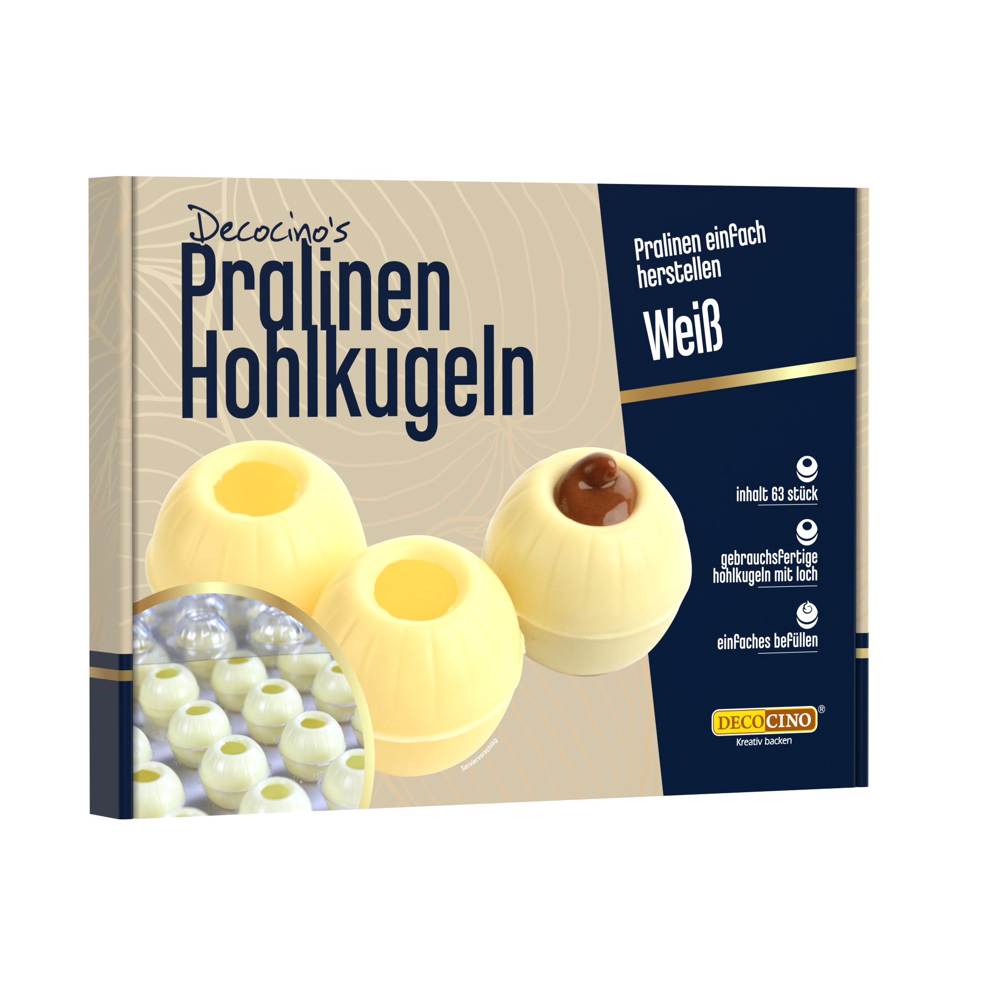 White Chocolate Praline Hollow Body (63 pcs.)