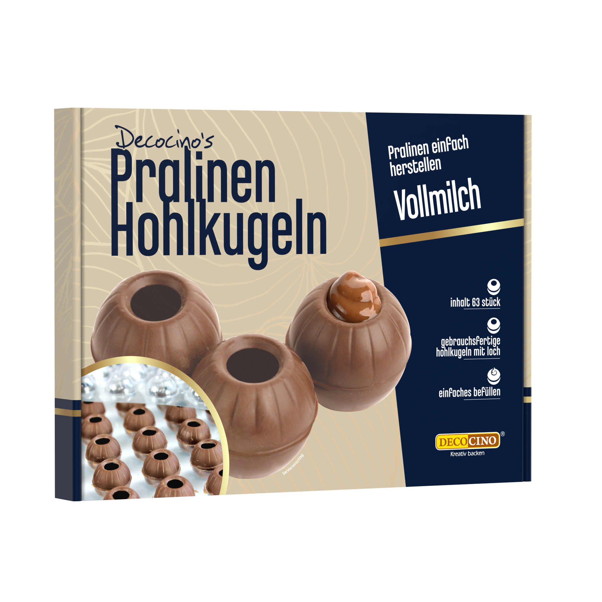 Praline hollow body milk chocolate (63 pieces) - Sold out season 2024