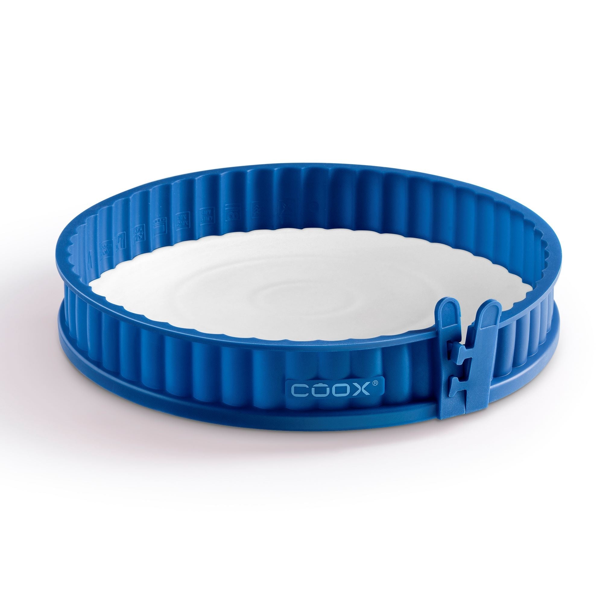 NEW! Quiche dish with silicone ring and porcelain base, blue (Ø 26cm)