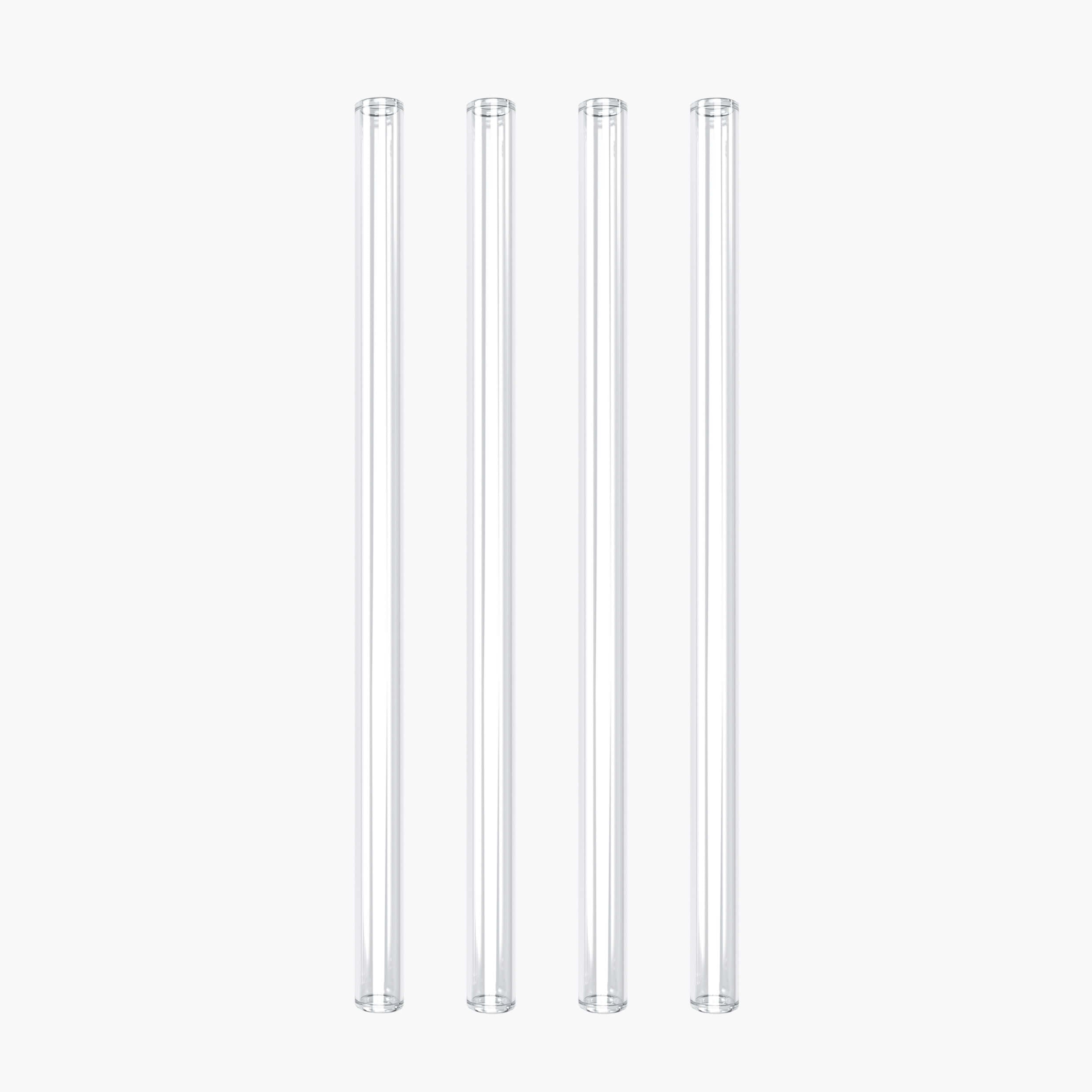 Glastrinkhalme für heiße & kalte Getränke 4er-Set (transparent)