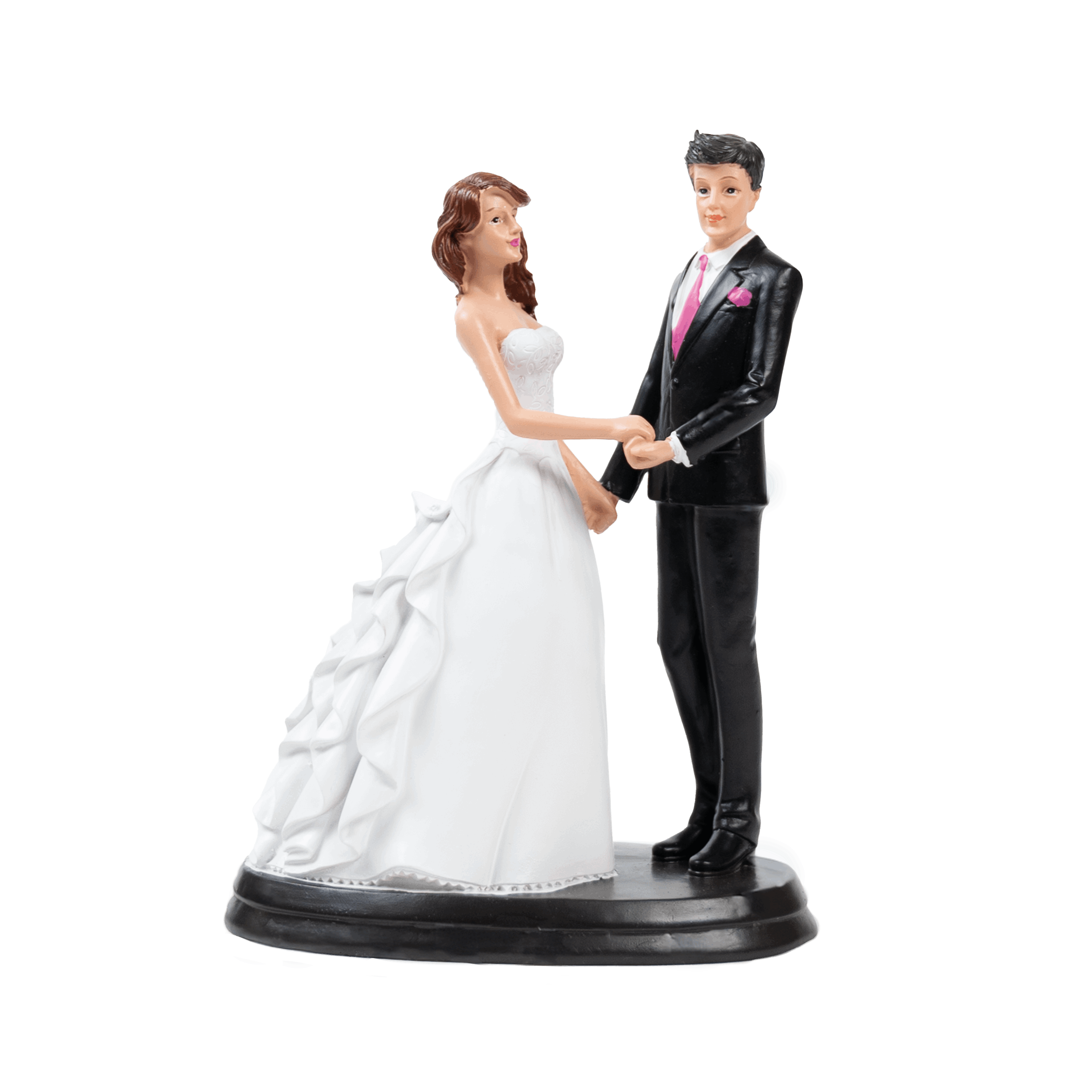 Tortenfigur Brautpaar "Hand in Hand" 19cm