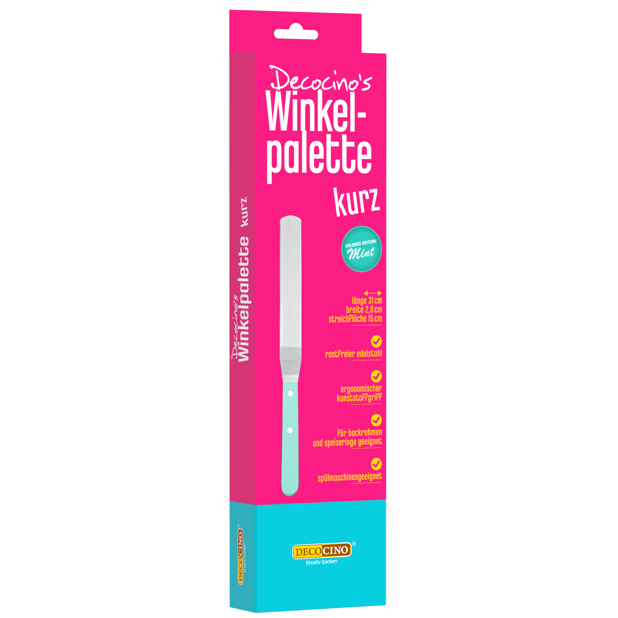Winkelpalette kurz, mintgrün
