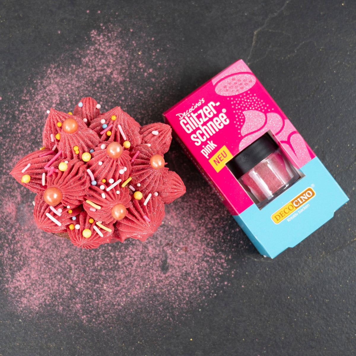 pink glitzer decocino