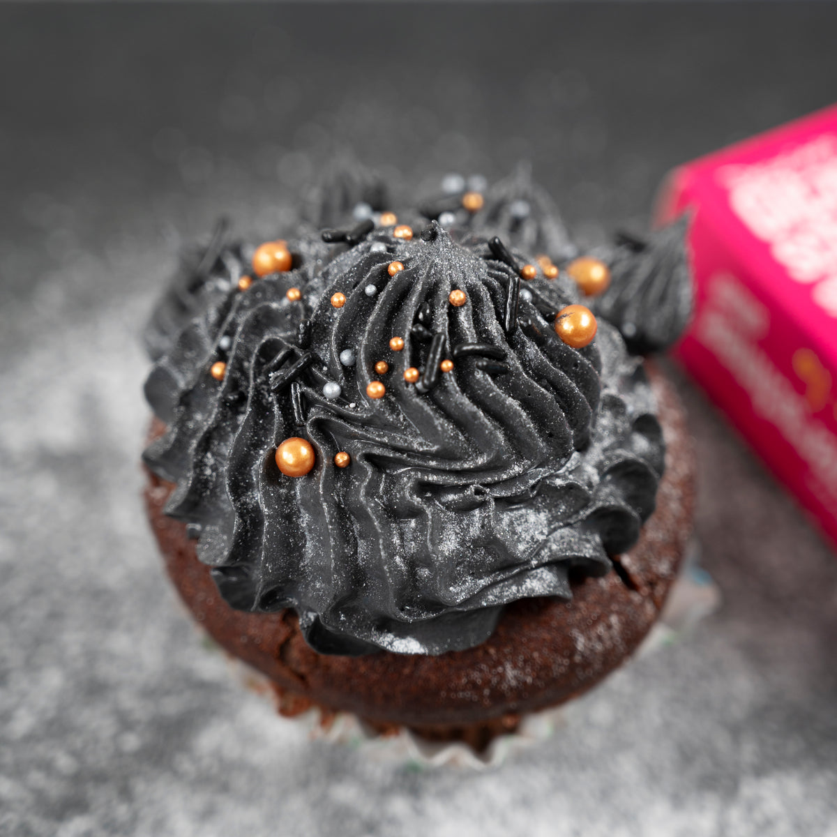 silber decocino glitzerschnee muffin