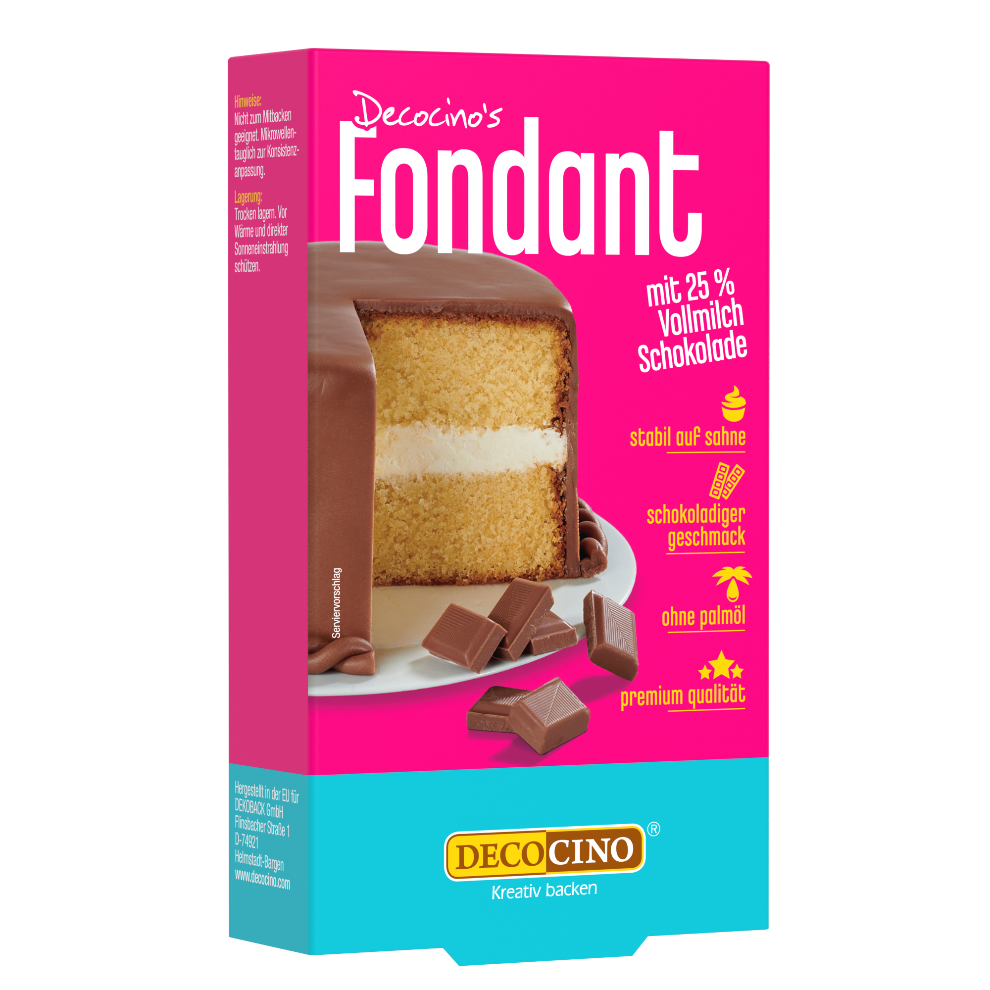 Fondant with 25% milk chocolate (250g)