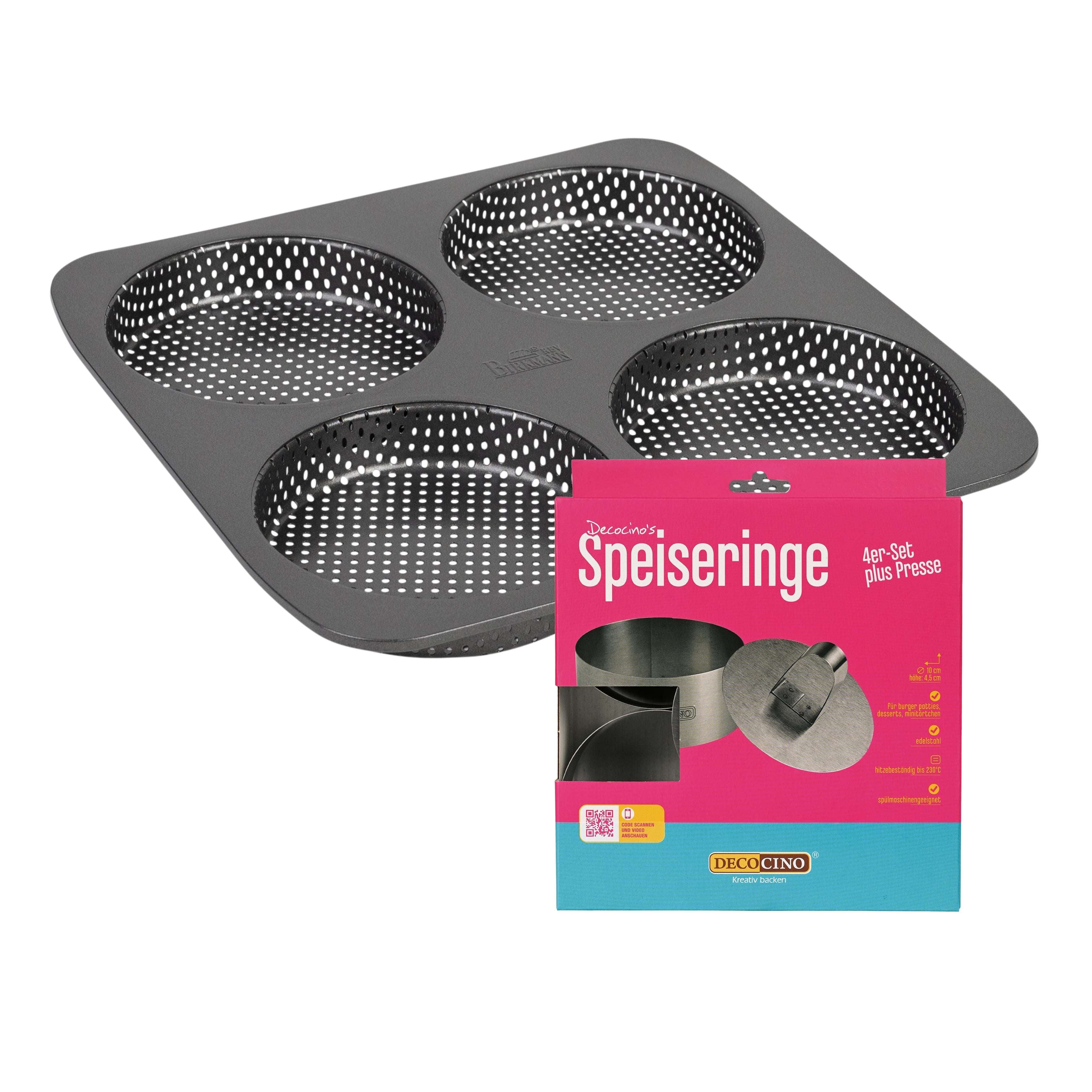 SET: Burger Brötchenblech + Speiseringe