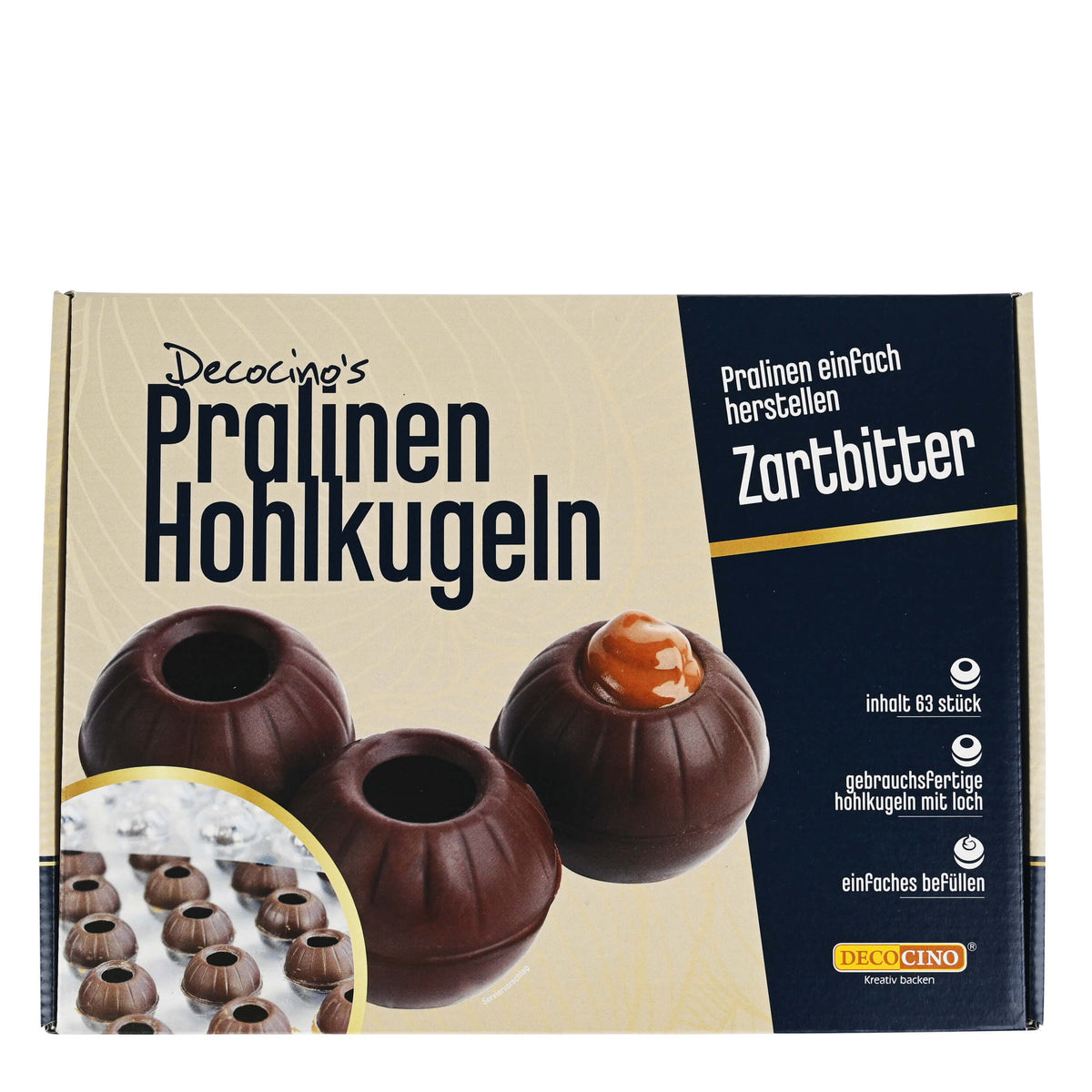 Pralinen-Hohlkörper Zartbitter Schokolade (63 St.)