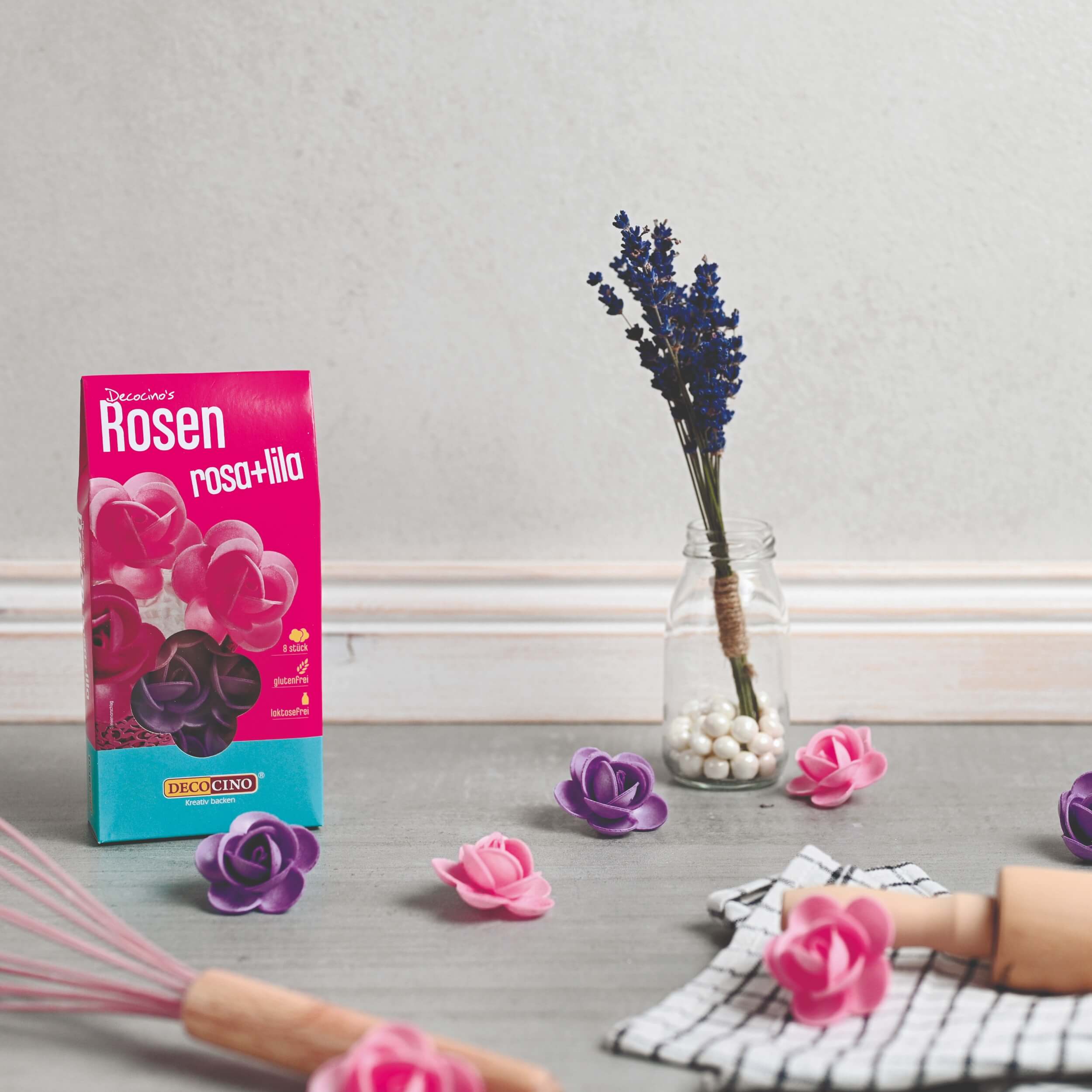 Rose Wafer Rosa/Viola (8 pezzi)